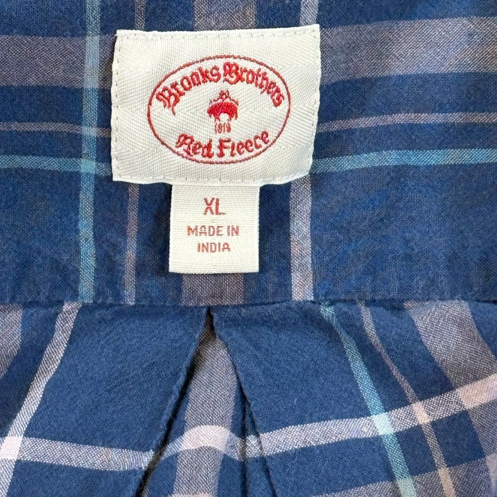 Brooks Brothers Brooks Brothers Red Fleece XL Plaid Button Down Shirt Size 38L - 7 Thumbnail