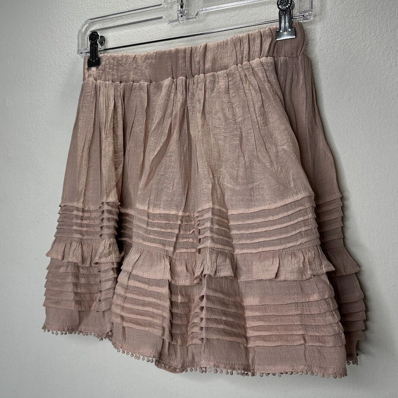 Other NWT Mustard Seed Poppy & Stella Dusty Rose Ruffle Mini Med Size 30" / US 8 / IT 44 - 3 Thumbnail