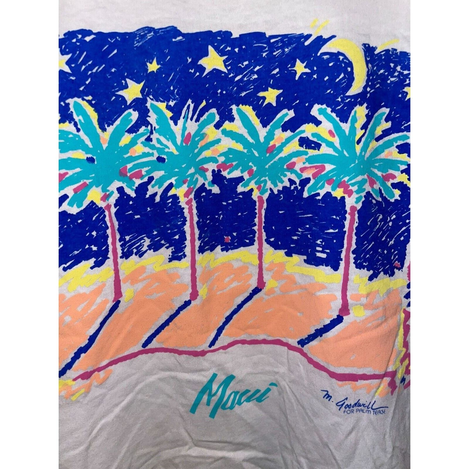 Fruit Of The Loom Vintage Hawaii Shirt M. Goodwill Maui Artwork White L Tee Size US L / EU 52-54 / 3 - 3 Thumbnail