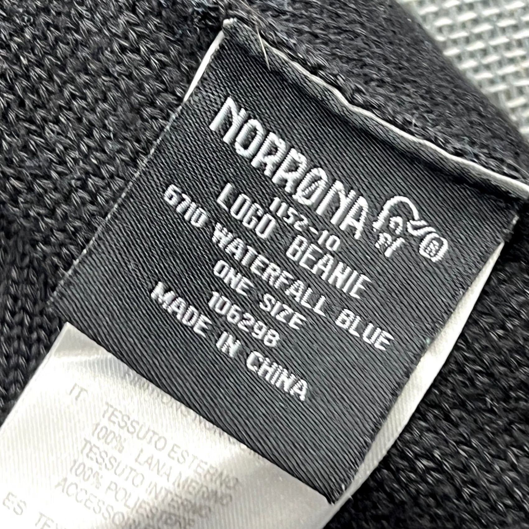 Logo 7 Norrona Beanie Waterfall Blue One Size 100% Merino Wool Lined Outdoor Unisex Adults Logo Size ONE SIZE - 4 Thumbnail