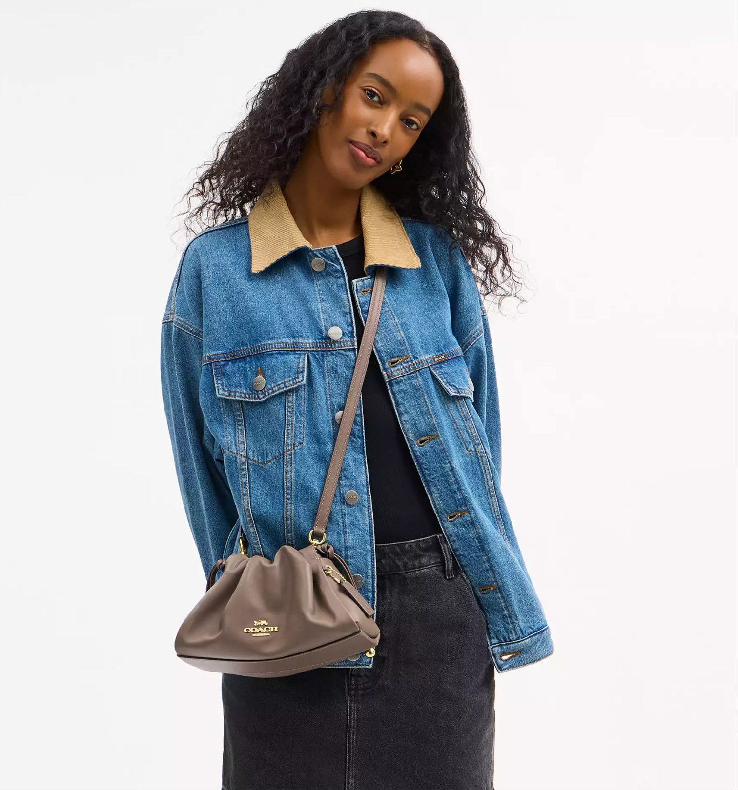 Coach Faye Shoulder Bag With Ruching CV529 Size ONE SIZE - 8 Thumbnail