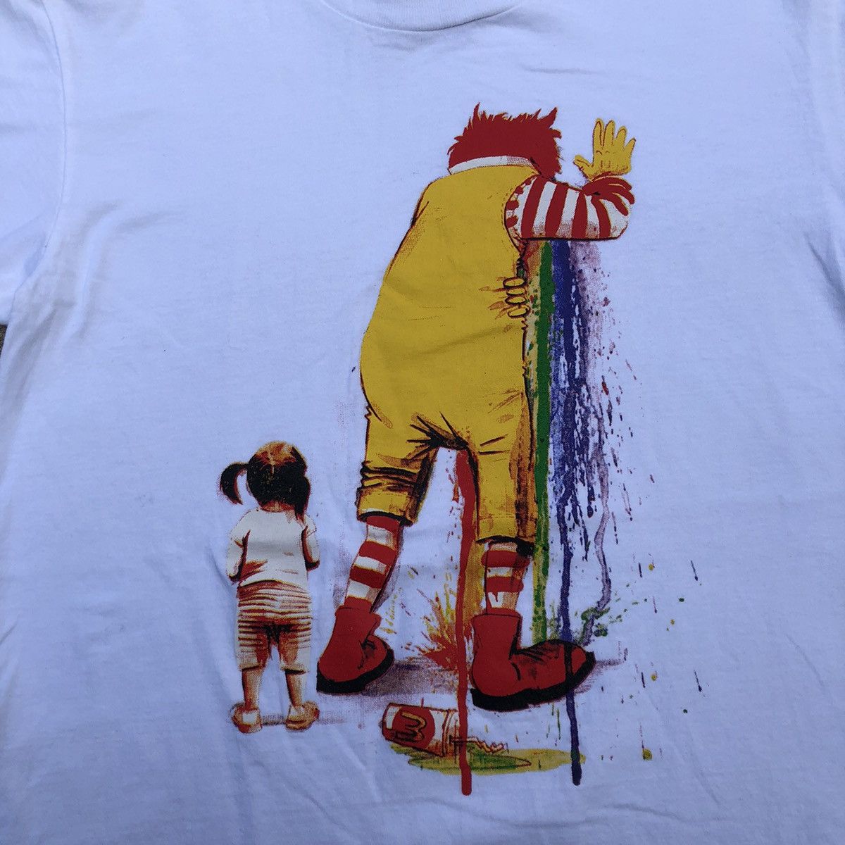 Designer × Japanese Brand × Vintage 🔥Rare🔥🇯🇵Unfledged Graphic Of Clown Mc Donald And A Kids Tee Size US S / EU 44-46 / 1 - 2 Thumbnail