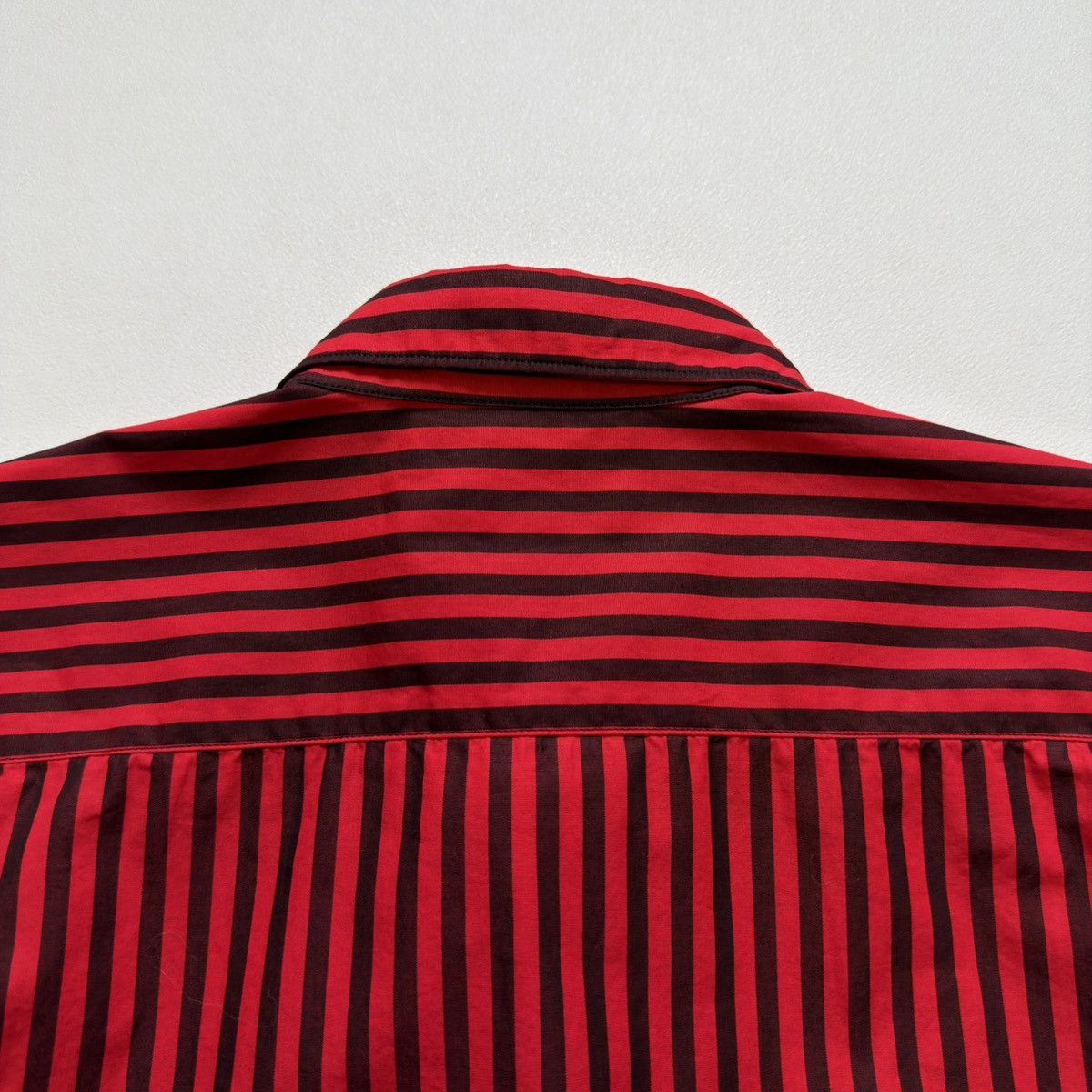 Comme des Garcons Over Dyed Red/Black Striped Shirt Size US S / EU 44-46 / 1 - 14 Thumbnail
