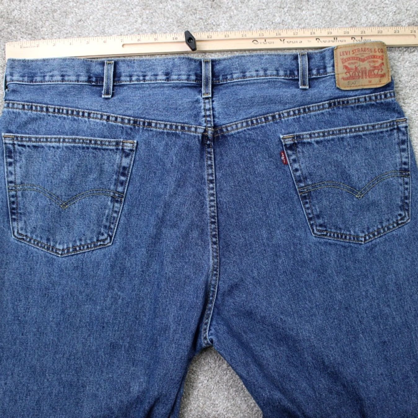 Levi's Levi's 550 Jeans Mens 46x30 Blue Relaxed Fit 5-Pocket Denim Cotton Straight Size US 30 / EU 46 - 7 Thumbnail