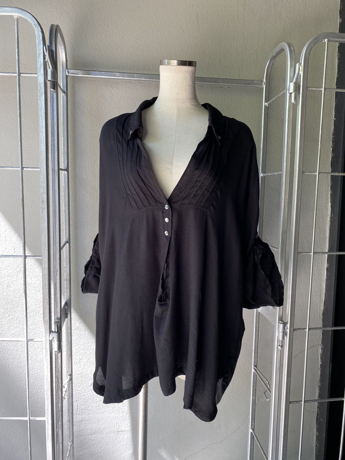 Marithe + Francois Girbaud MARITHE+ FRANÇOIS GIRBAUD Black Blouse Size M / US 6-8 / IT 42-44 - 13 Thumbnail