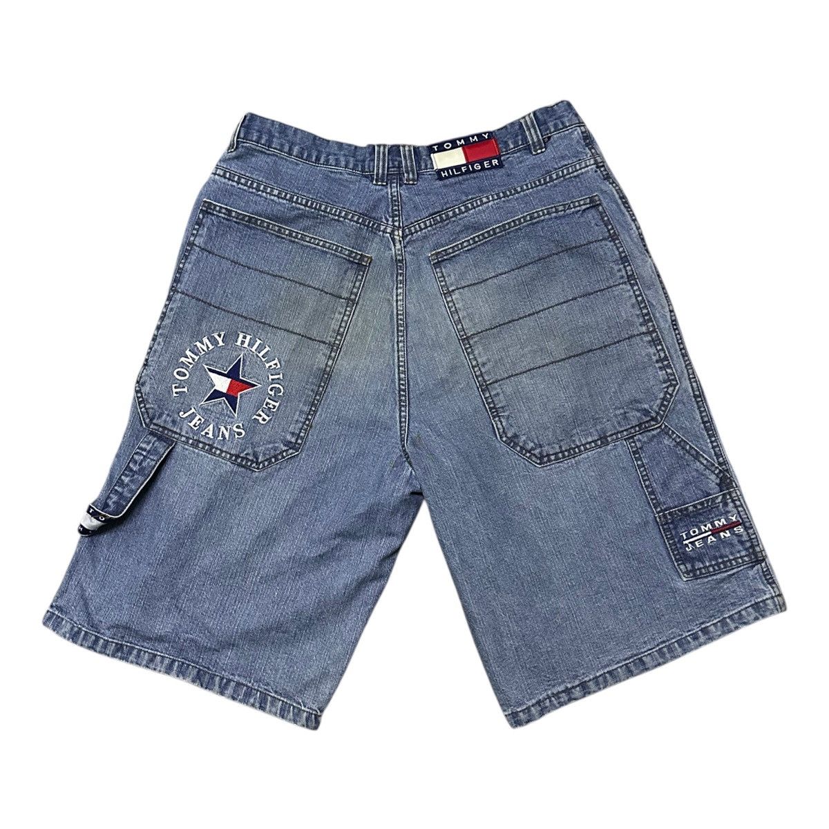 Tommy Hilfiger Vintage 90s Tommy hilfiger carpanter baggy denim short Size US 36 / EU 52 - 2 Thumbnail