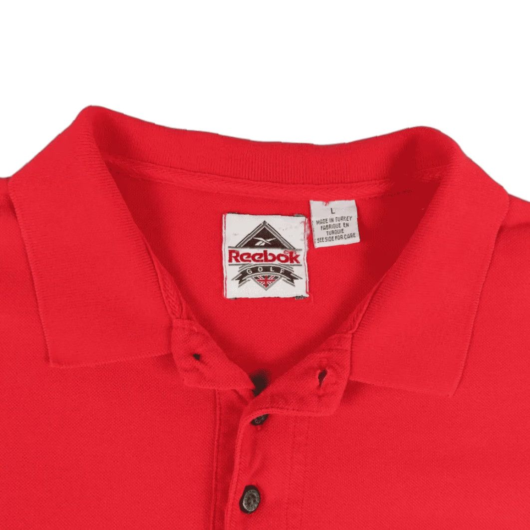 Reebok VINTAGE Reebok Polo Shirt Mens Large Red 90s Golf Logo Polo Shirt Short Sleeve Cotton Size US L / EU 52-54 / 3 - 2 Thumbnail