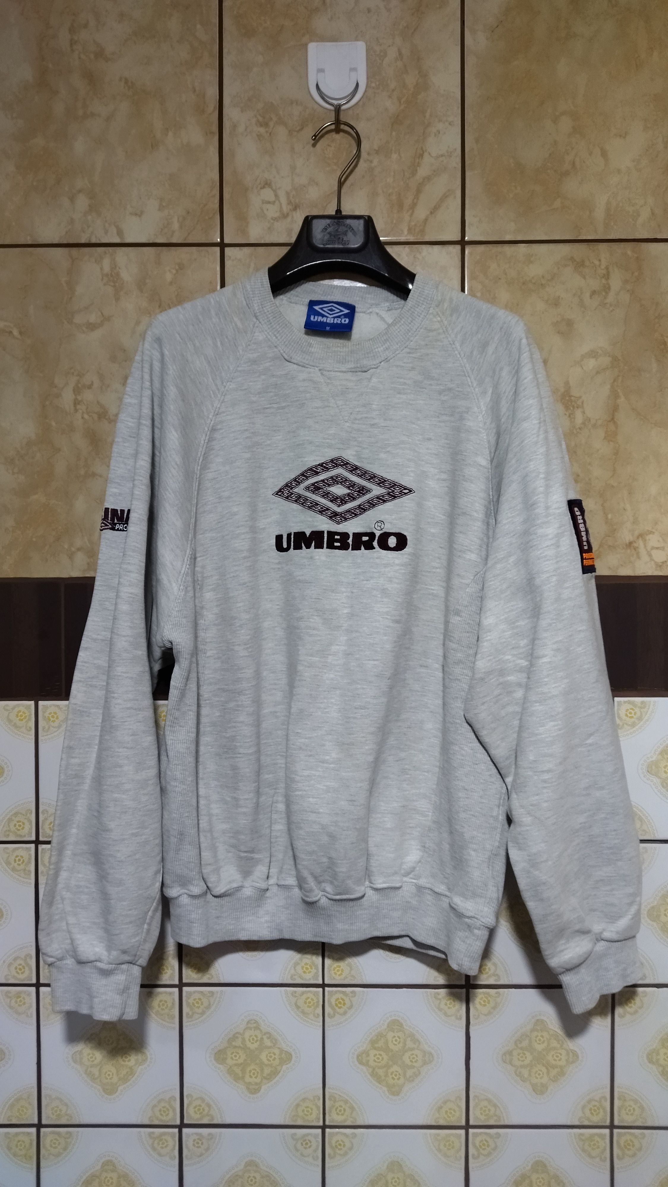 Adidas Equipe De France Sweat à Capuche Vintage Umbro Pro Training Homme - Taille L, Gris, Thème Football Sweat Vintage Umbro