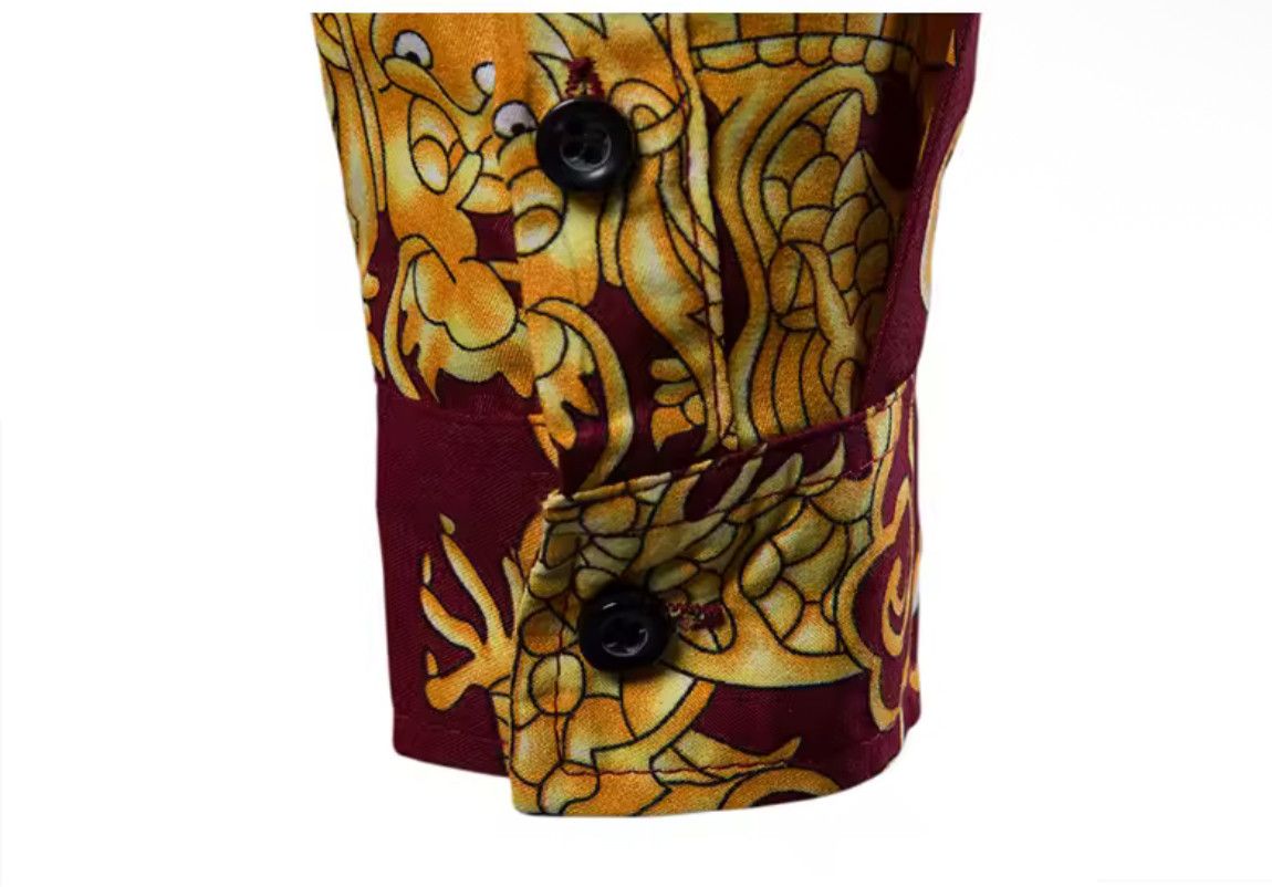 Other Chinese Style Dragon Print Cardigan Shirt Top Long Sleeve Size US XL / EU 56 / 4 - 3 Thumbnail