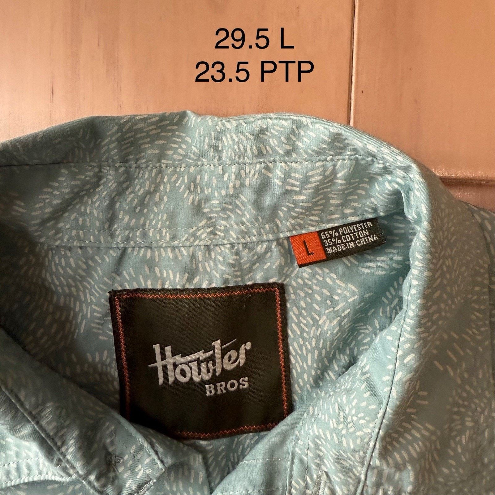 Howler Brothers Howler Bros Aransas Shirt Large Light Green Western Cowboy Size US L / EU 52-54 / 3 - 5 Thumbnail
