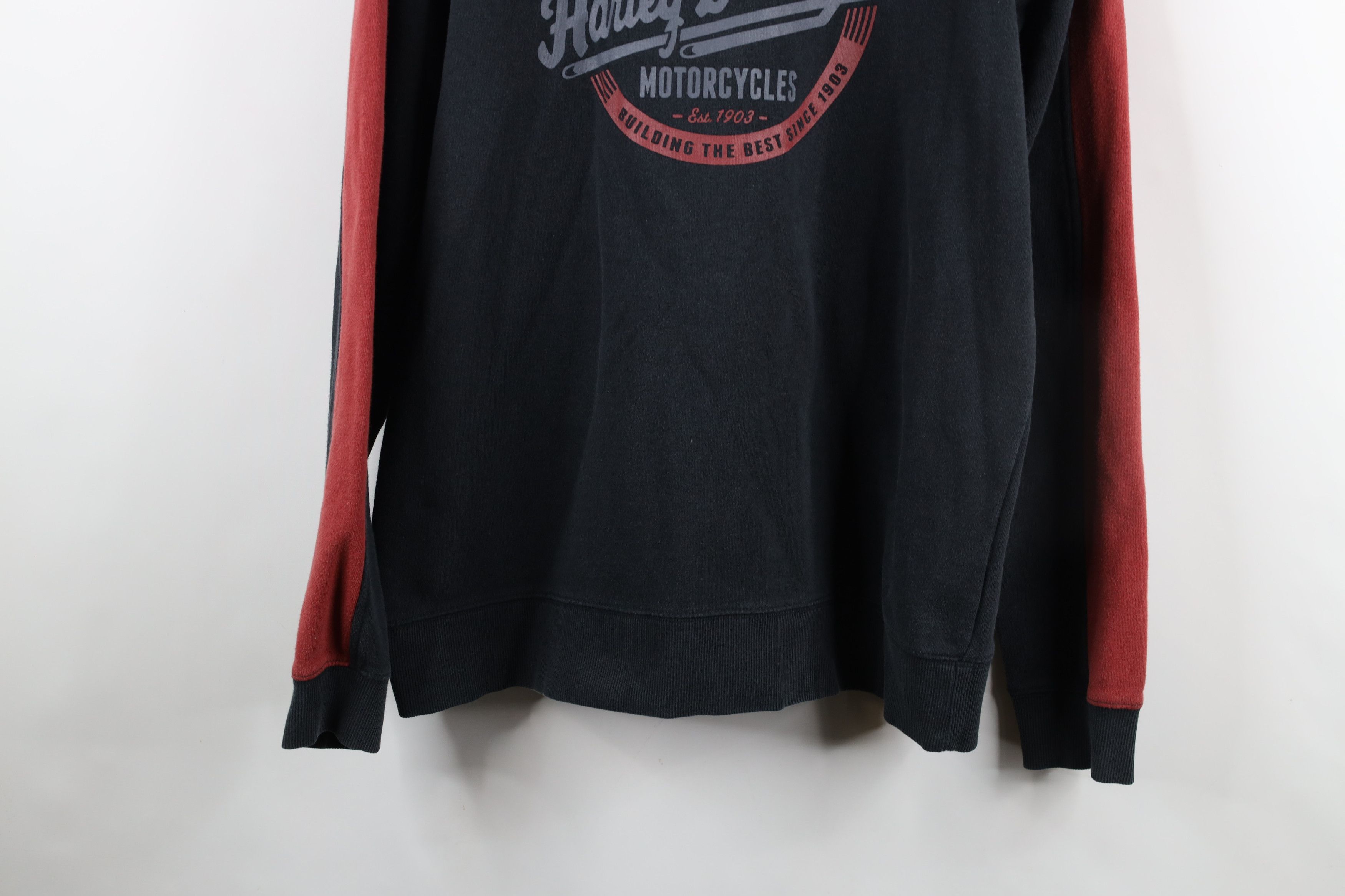 Harley Davidson × Vintage Vintage Y2K Harley Davidson Spell Hoodie Sweatshirt Black Size US M / EU 48-50 / 2 - 3 Thumbnail