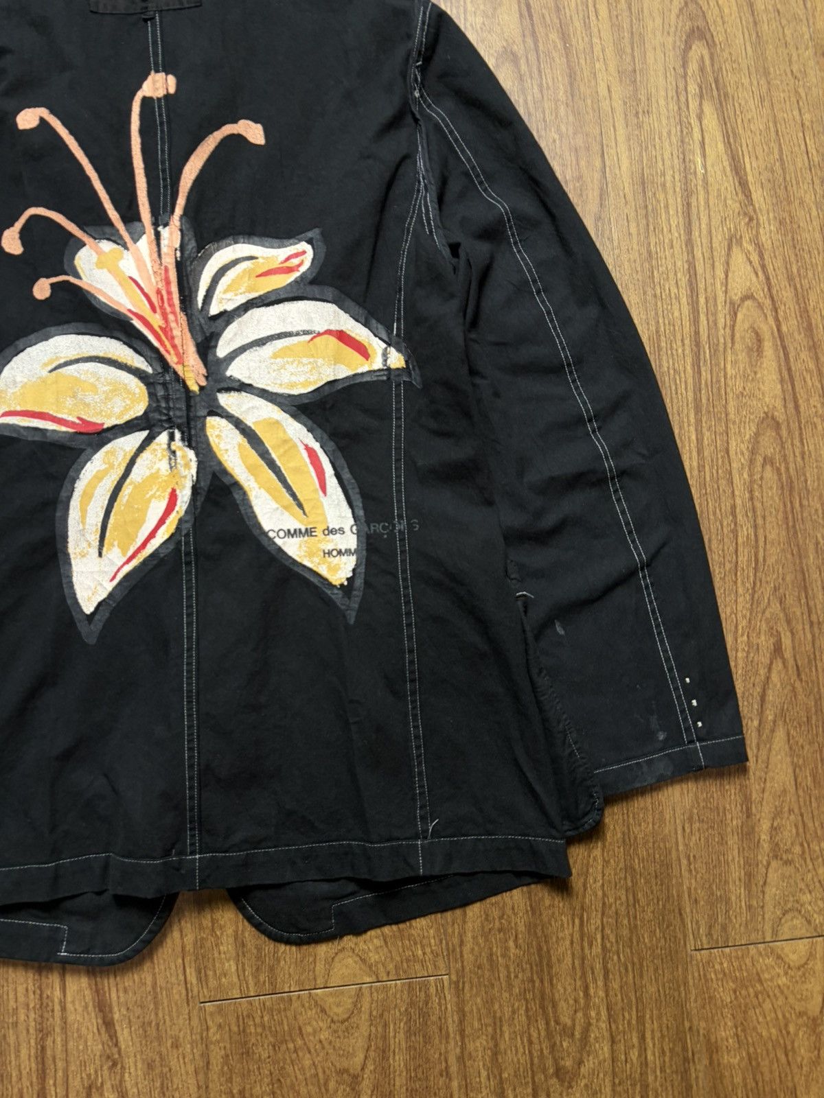 Comme des Garcons Homme FREE TAX! AD2002 Painted Flower Reversible Blazer Jacket Size US M / EU 48-50 / 2 - 4 Thumbnail