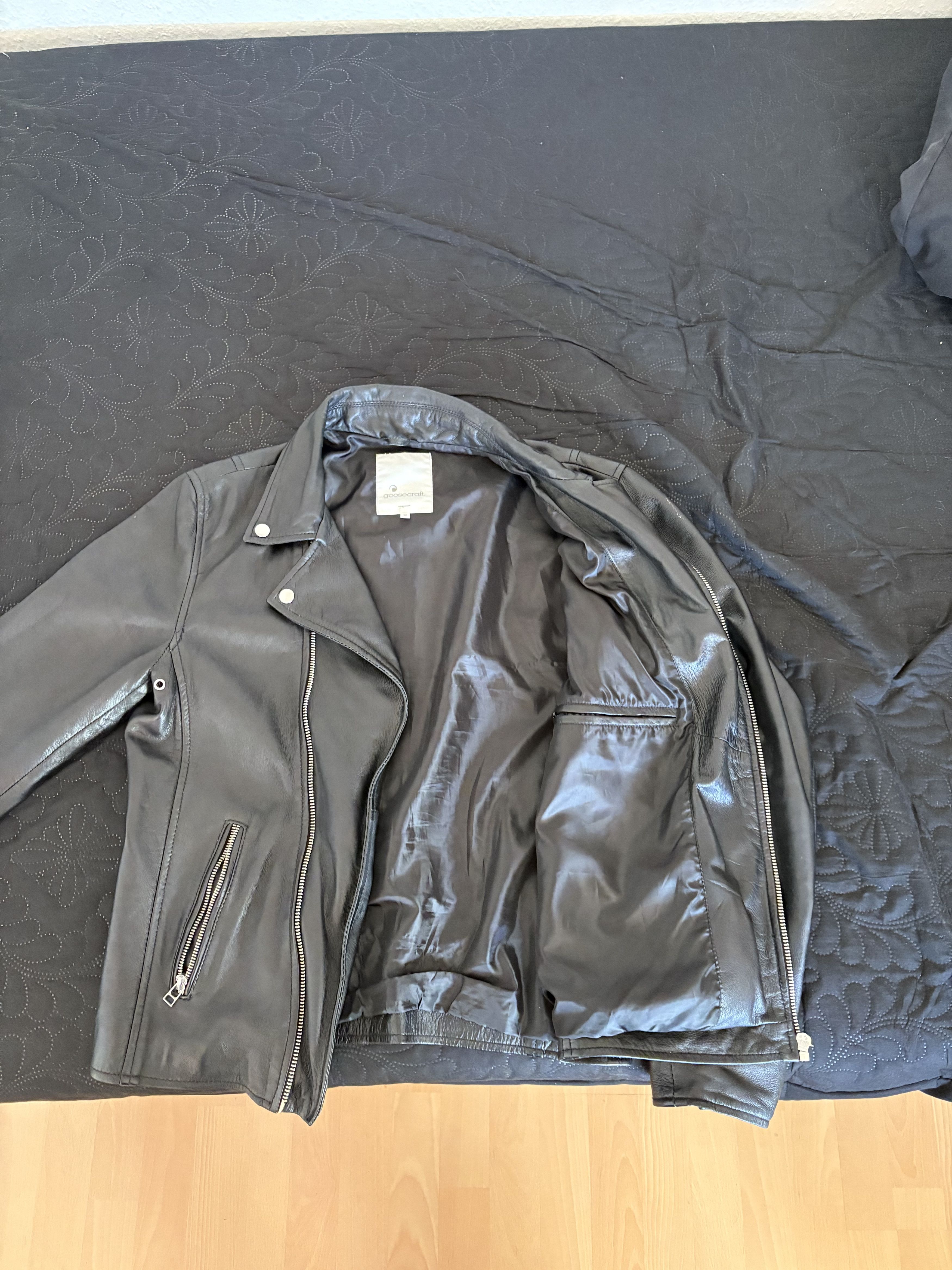 GOOSECRAFT Goosecraft Lederjacke Oliv Gr M Biker Jacke Size US M / EU 48-50 / 2 - 4 Thumbnail