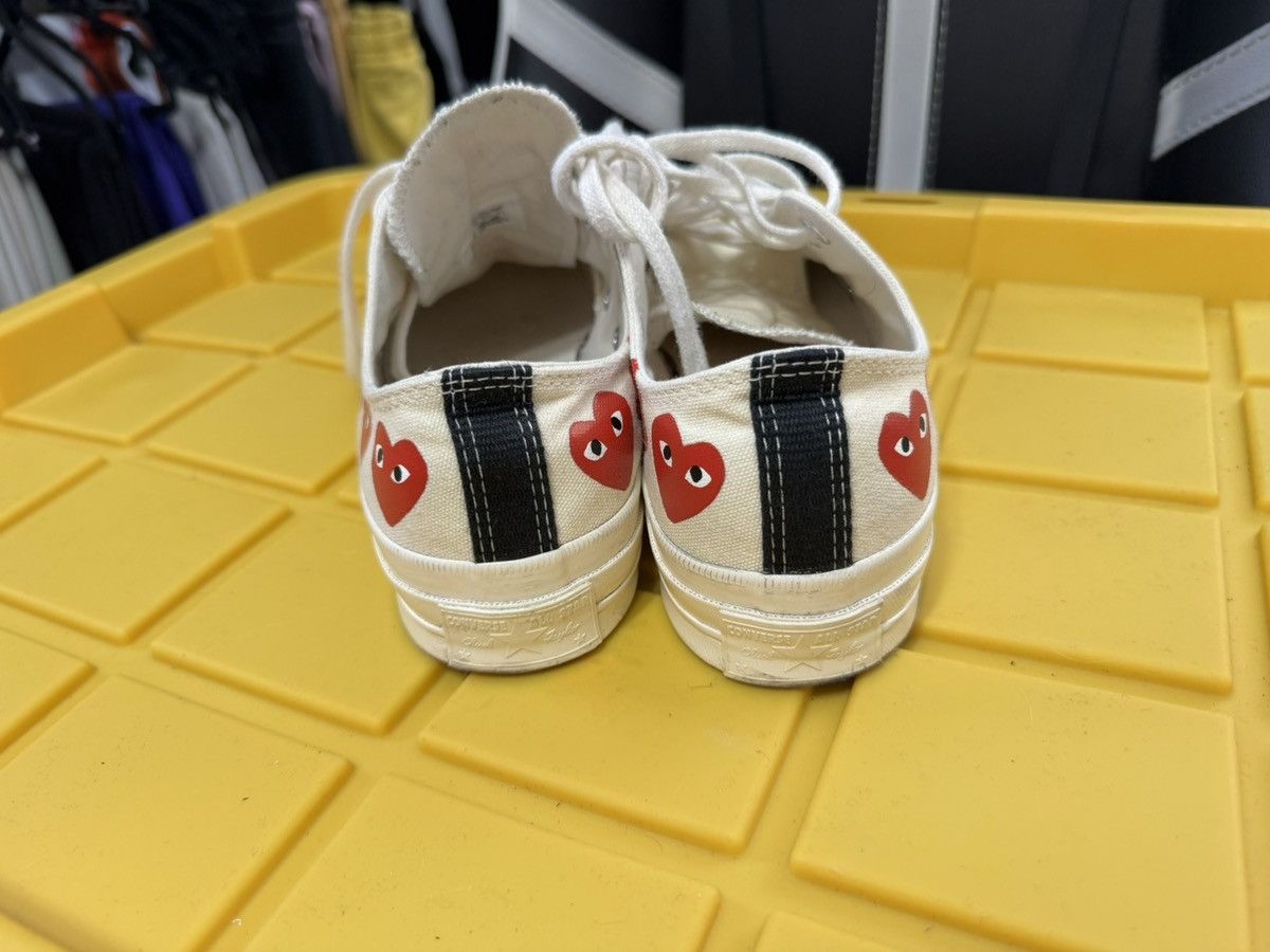 Comme des Garcons Comme Des Garçon Cream Sneakers with Red Heart Accents Size US 8 / EU 41 - 4 Thumbnail