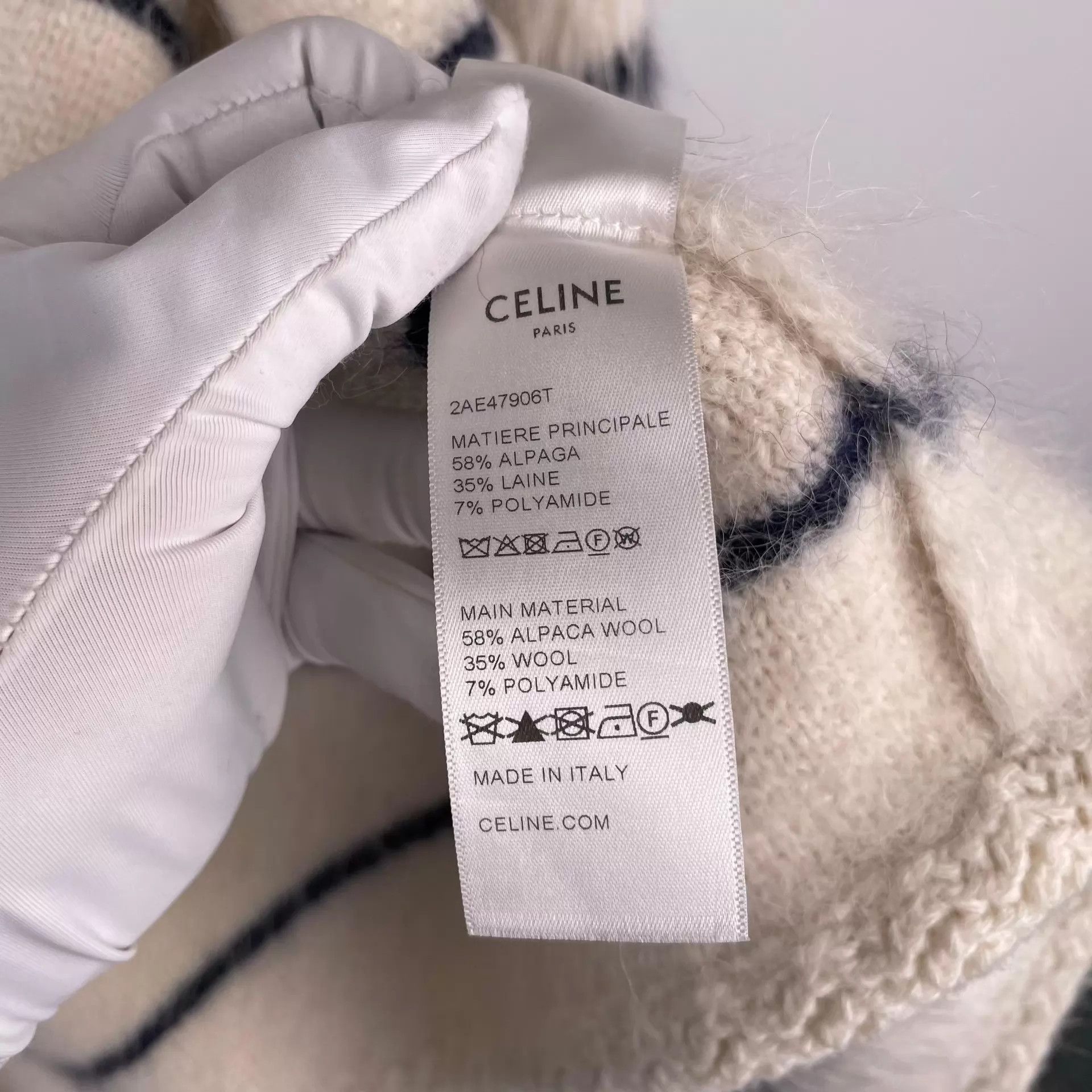 Celine Celine Wool Cardigan Size 1 Color Blocked Size S / US 4 / IT 40 - 4 Thumbnail