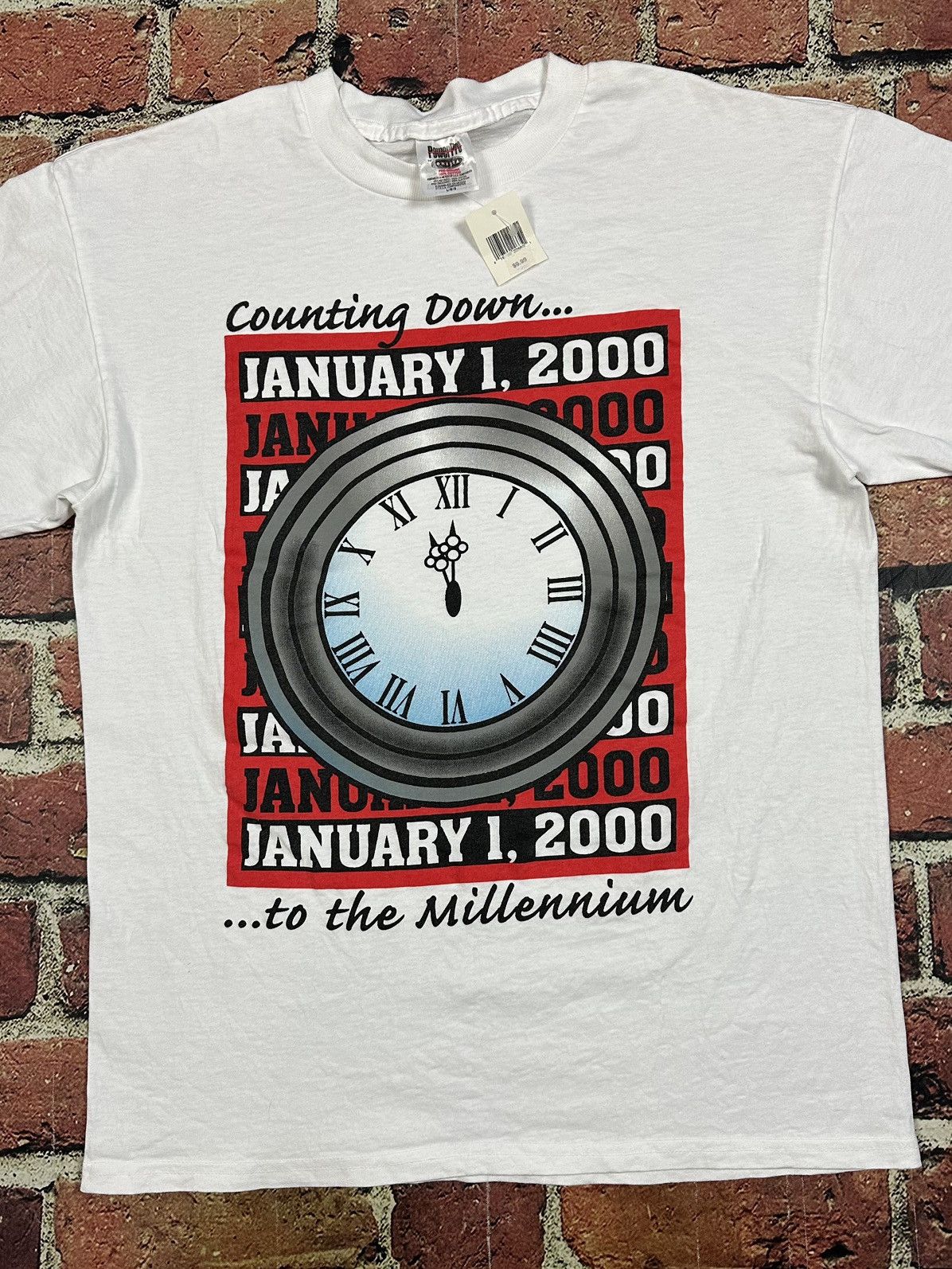 Vintage Vintage 2000 Counting Down Millennium T Shirt New Years Y2K Size US L / EU 52-54 / 3 - 2 Thumbnail