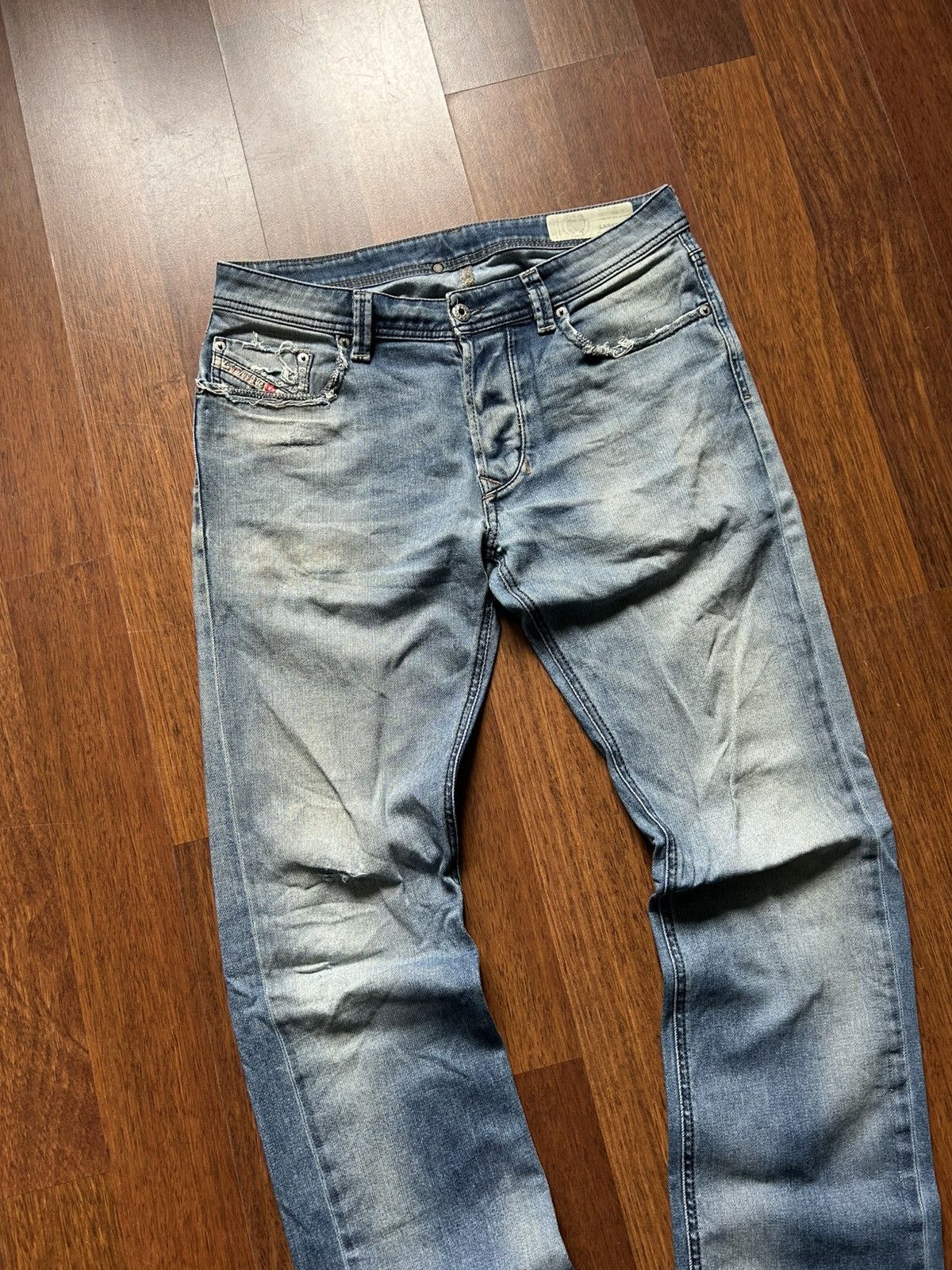Diesel Vintage Diesel Larkee Distressed Denim Jeans Faded Y2K Sz 31 Size US 31 - 3 Thumbnail