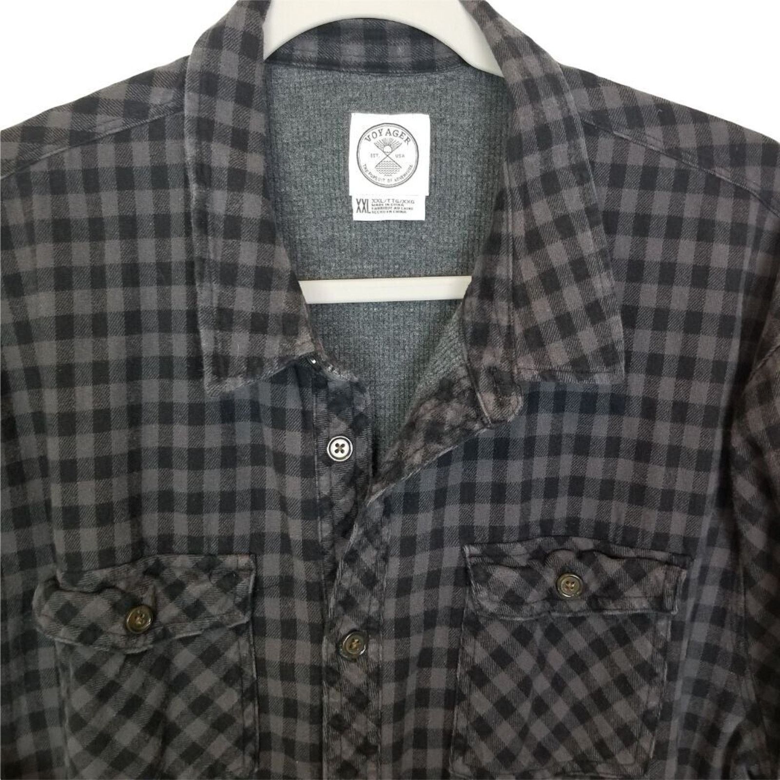 Voyage Voyager Mens Flannel Shirt Size XXL Gorpcore Checker Utility Size US XXL / EU 58 / 5 - 2 Thumbnail