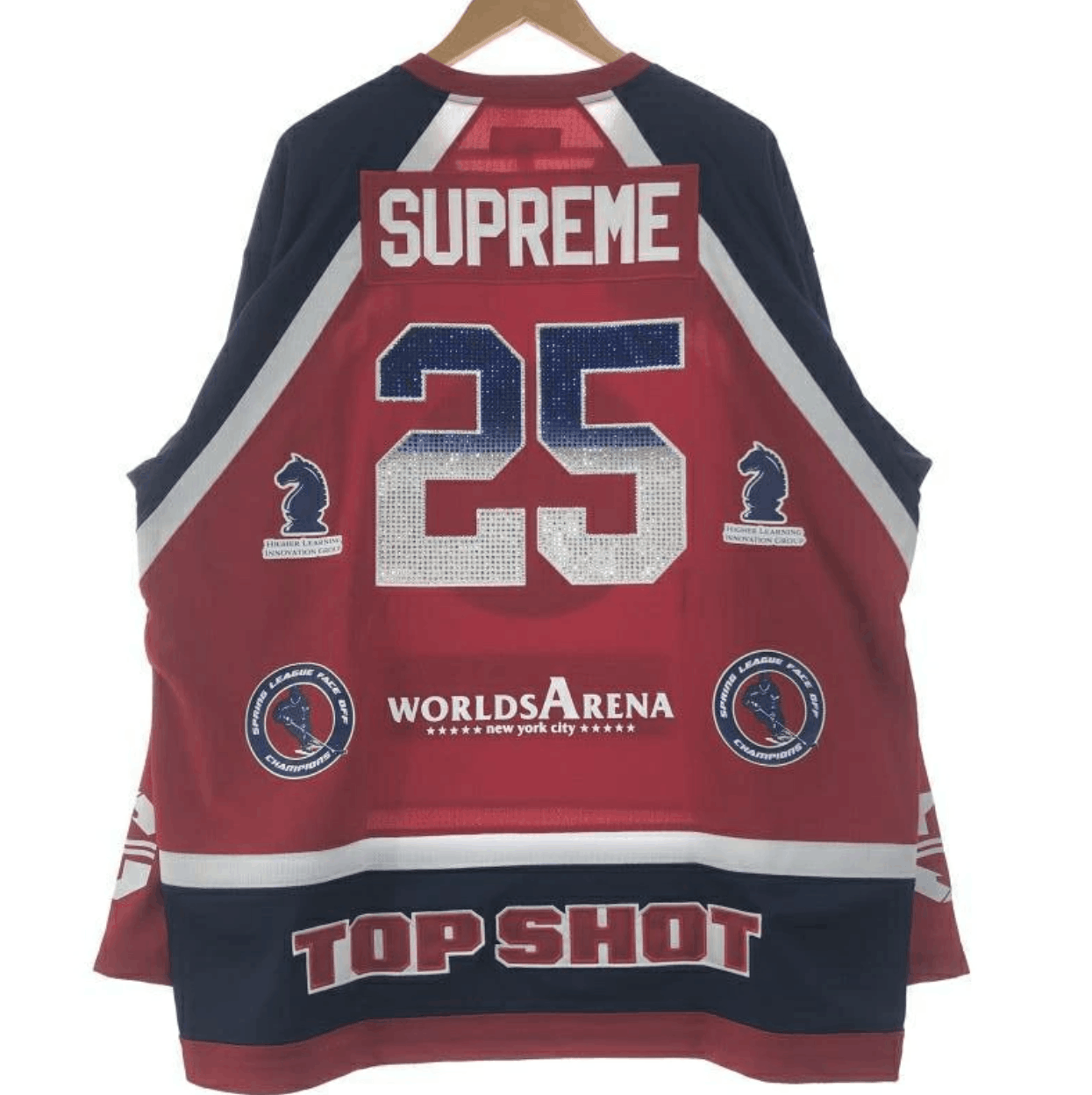 Supreme Supreme Rhinestone Hockey Jersey Red Size US L / EU 52-54 / 3 - 2 Thumbnail