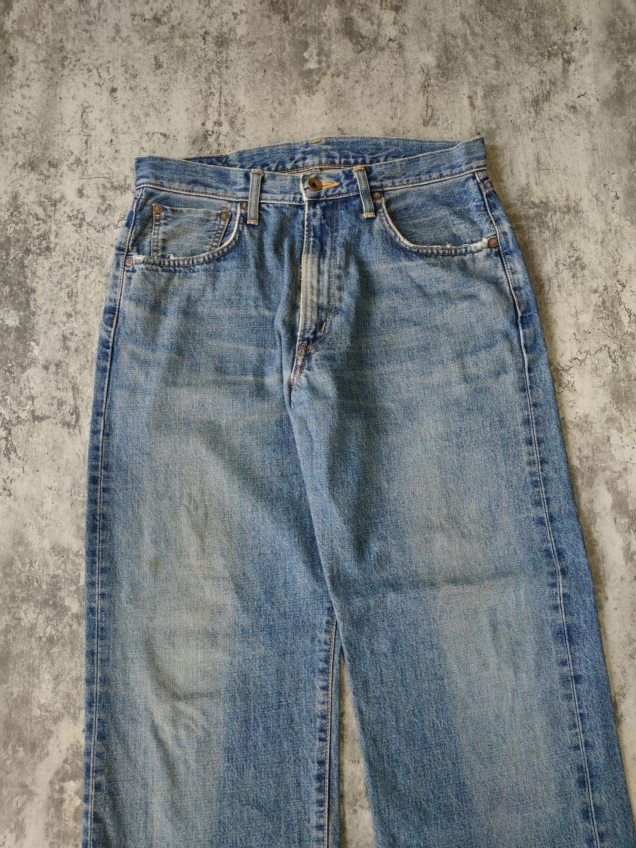 Edwin × Japanese Brand Edwin 505 Japan Selvedge Distressed Jeans Size US 31 - 4 Thumbnail