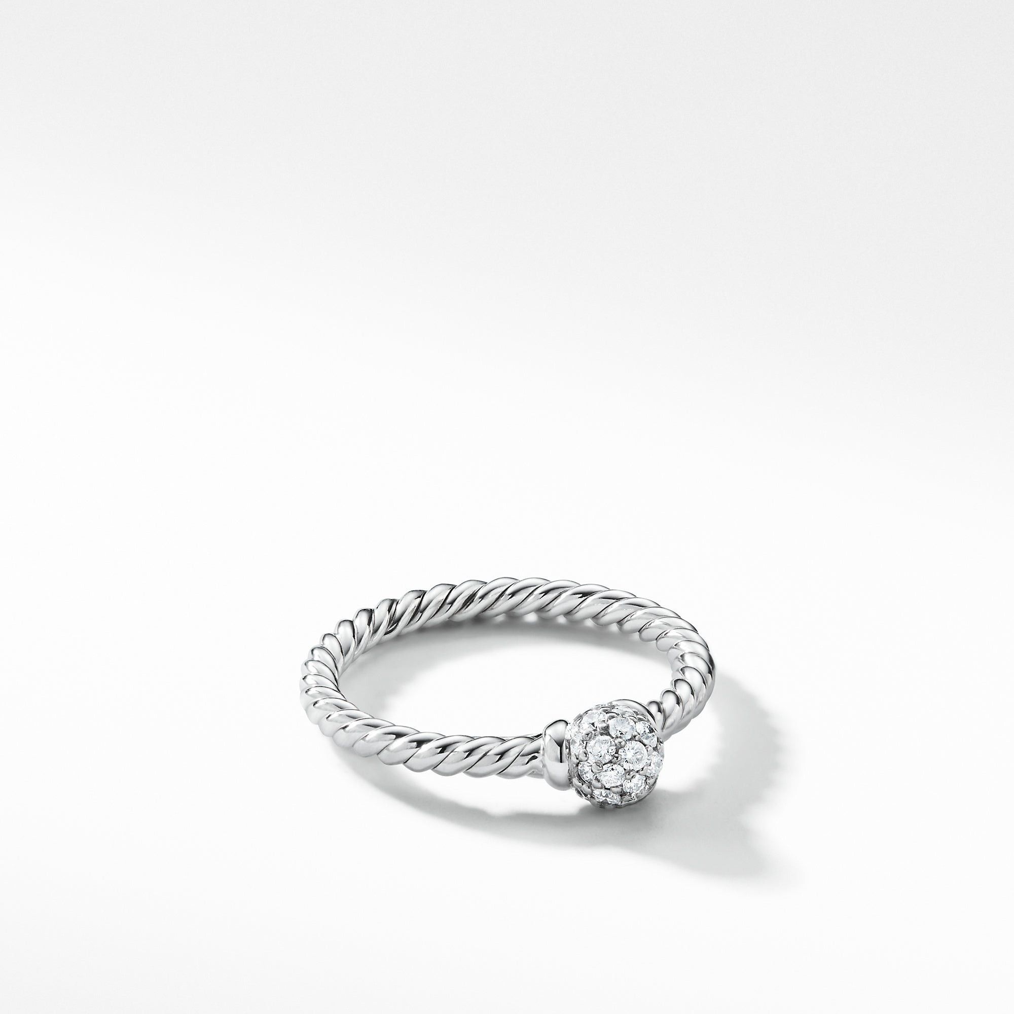 David Yurman o1w1db10325 Ring in 18K Gold with Pave Diamonds & 2.3mm Size ONE SIZE - 1 Thumbnail