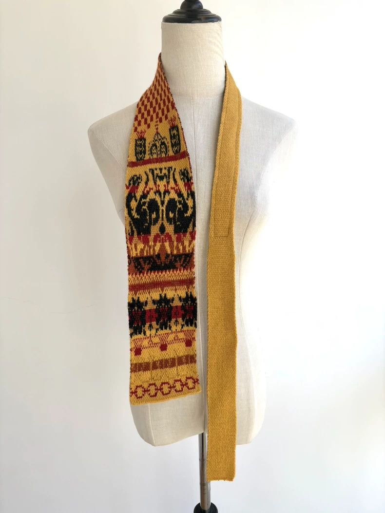 Vivienne Westwood Vivienne Westwood Mid-aged yellow graffiti knitted tie Size ONE SIZE - 2 Thumbnail