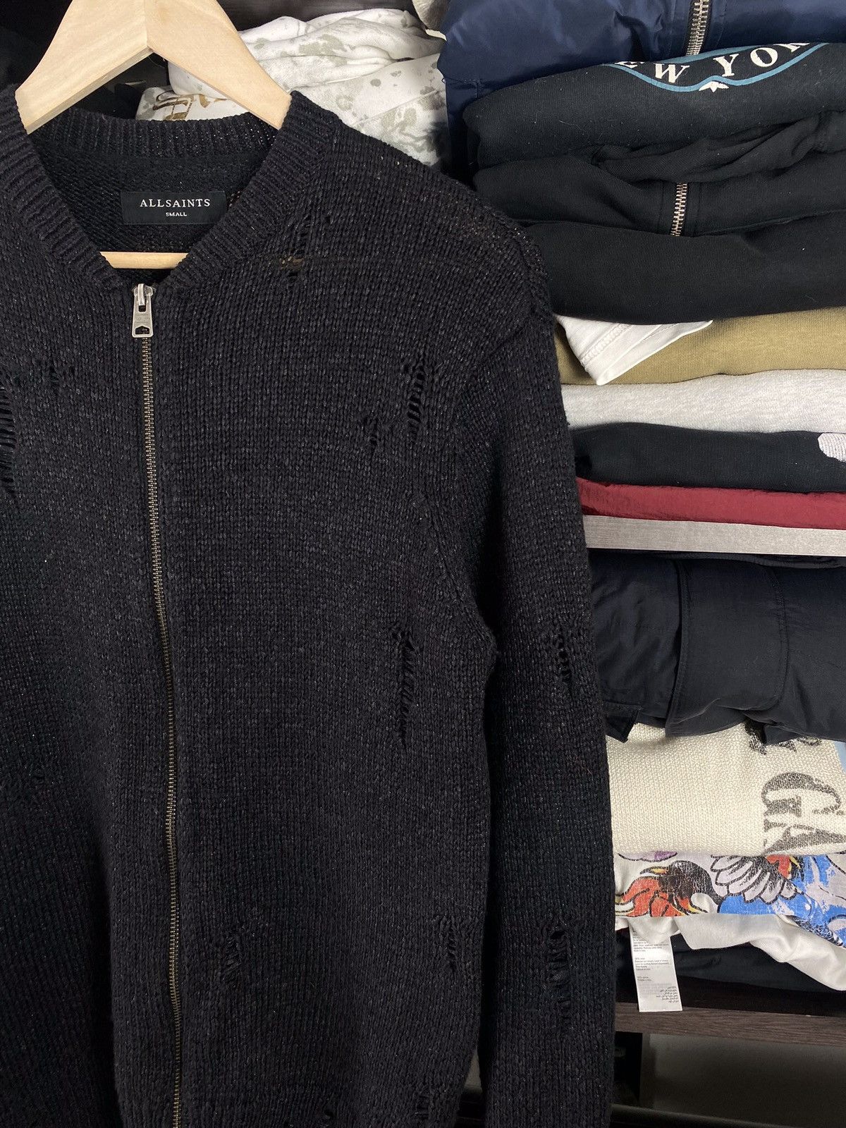 Allsaints × Designer Allsaints Heavyweight Knit Fisherman Japan Style Y2K Sweater Size US S / EU 44-46 / 1 - 3 Thumbnail