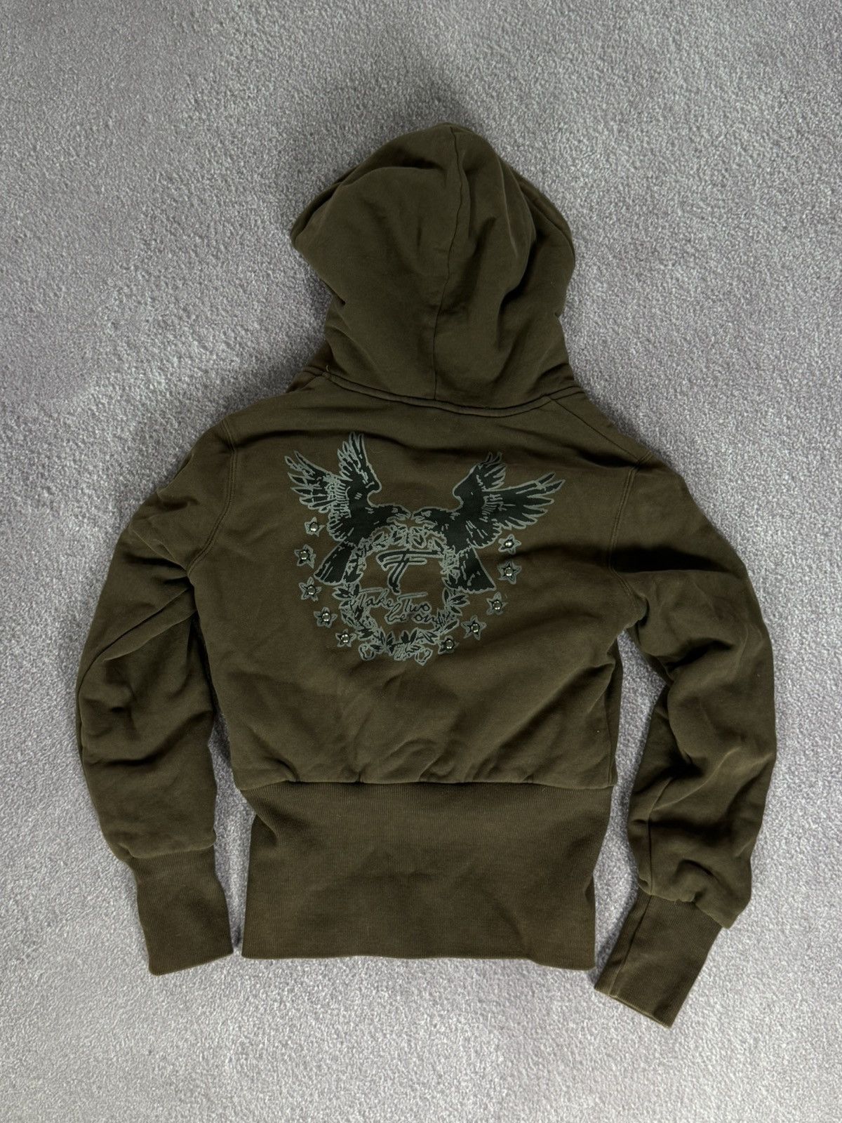 Le Grande Bleu (L.G.B.) 00s Aesthetic Zip Fur Hoodie i6w9 LGB style Faded Size M / US 6-8 / IT 42-44 - 2 Thumbnail