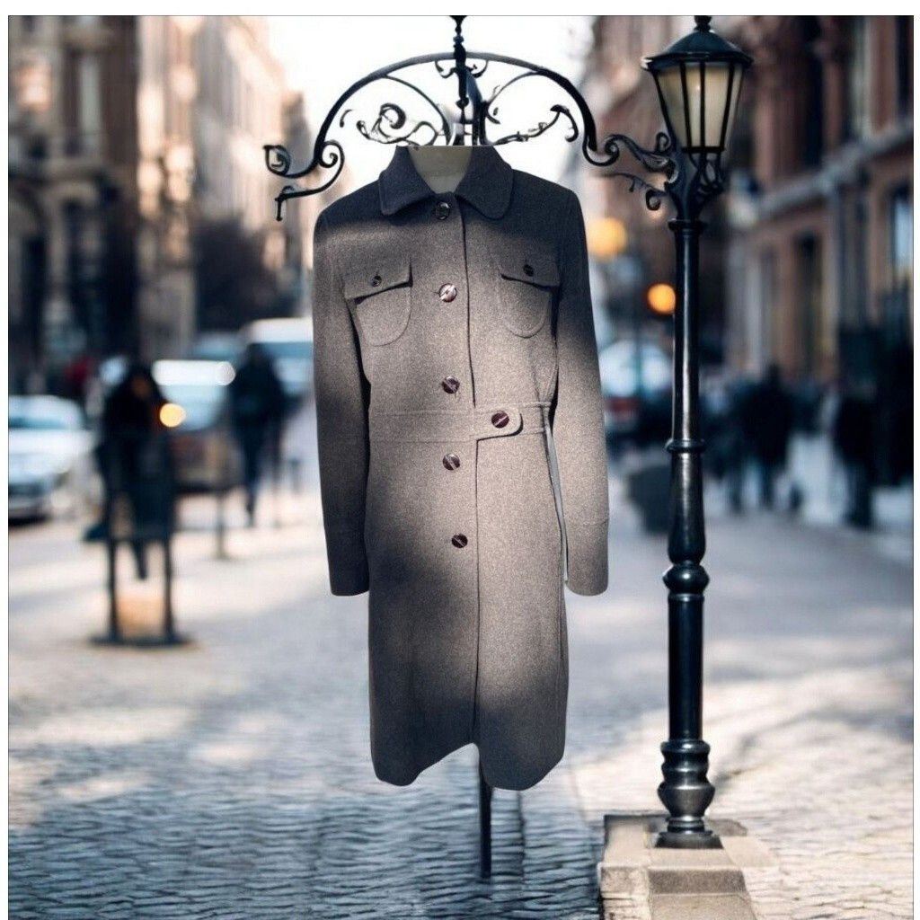 Kenneth Cole Women's Coat Kenneth Cole Wool Gray Coat Size M / US 6-8 / IT 42-44 - 14 Thumbnail