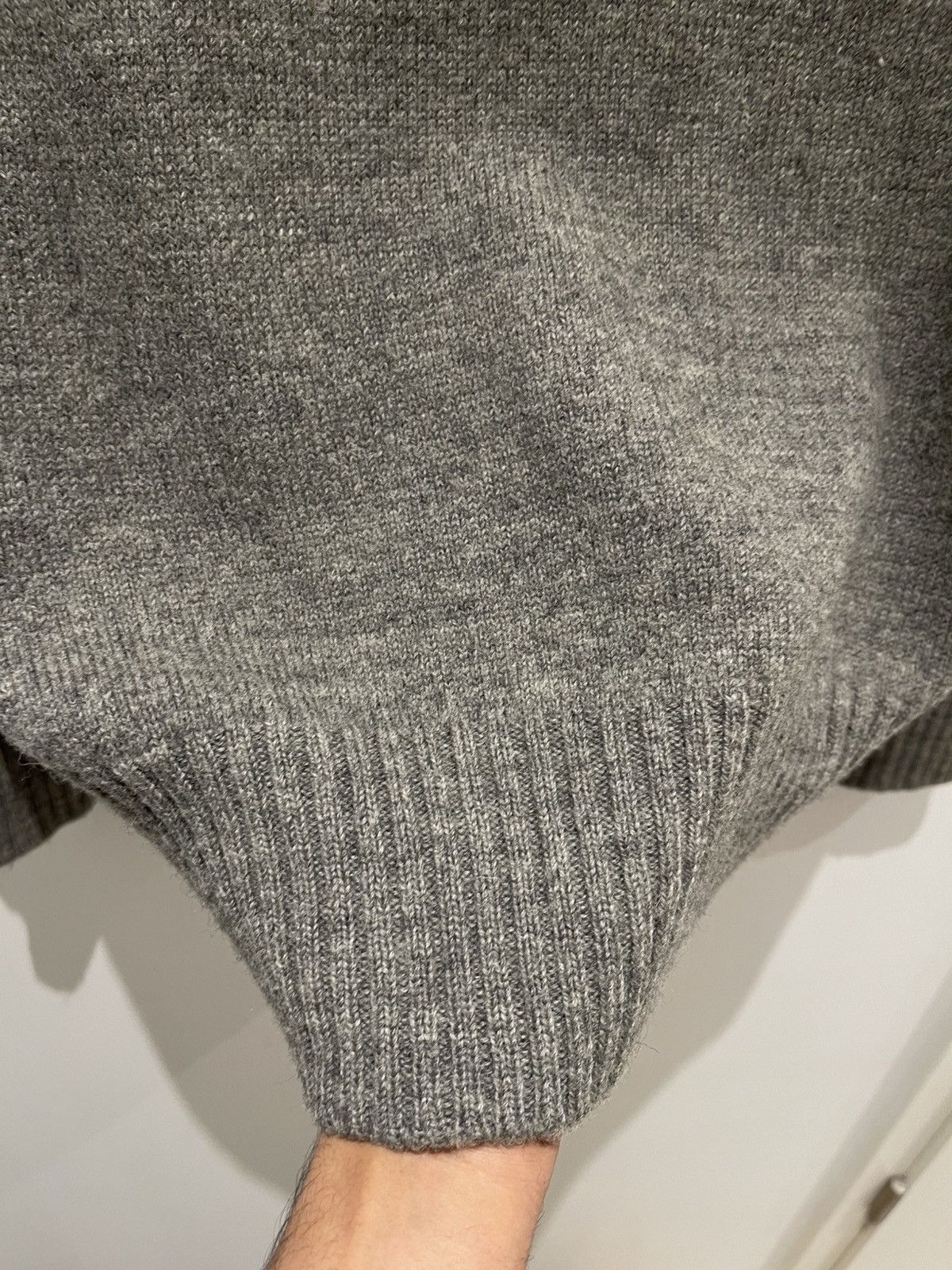 Maison Margiela Maison Margiela Fall 2004 Grey Wool Shawl Collar KnitSweater Size US M / EU 48-50 / 2 - 16 Thumbnail