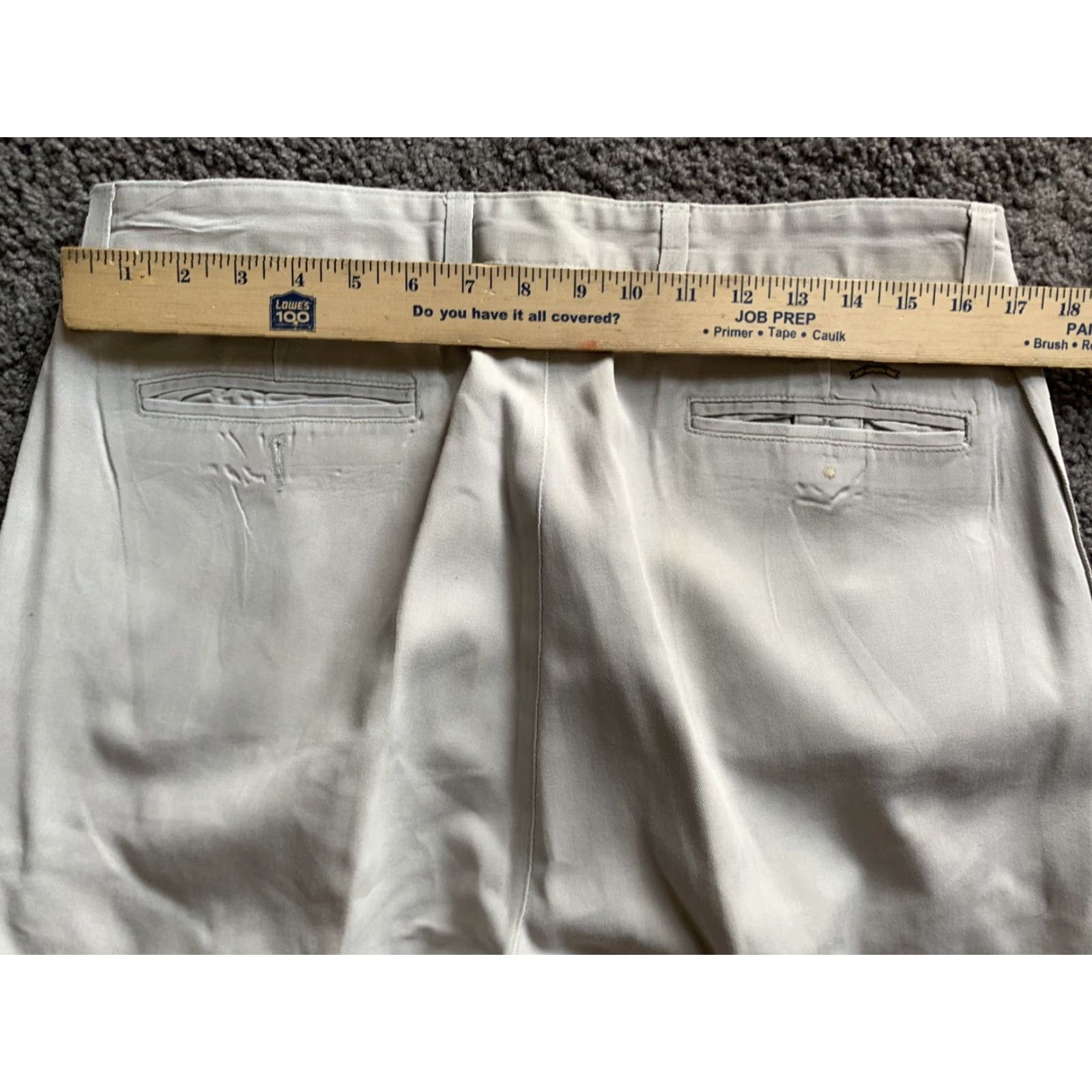 Tommy Hilfiger TOMMY HILFIGER Mens Beige Pleated Straight Leg Dress Pants 34x32 - Comfort, Breathable, Solid, American Designer Size US 34 / EU 50 - 4 Thumbnail