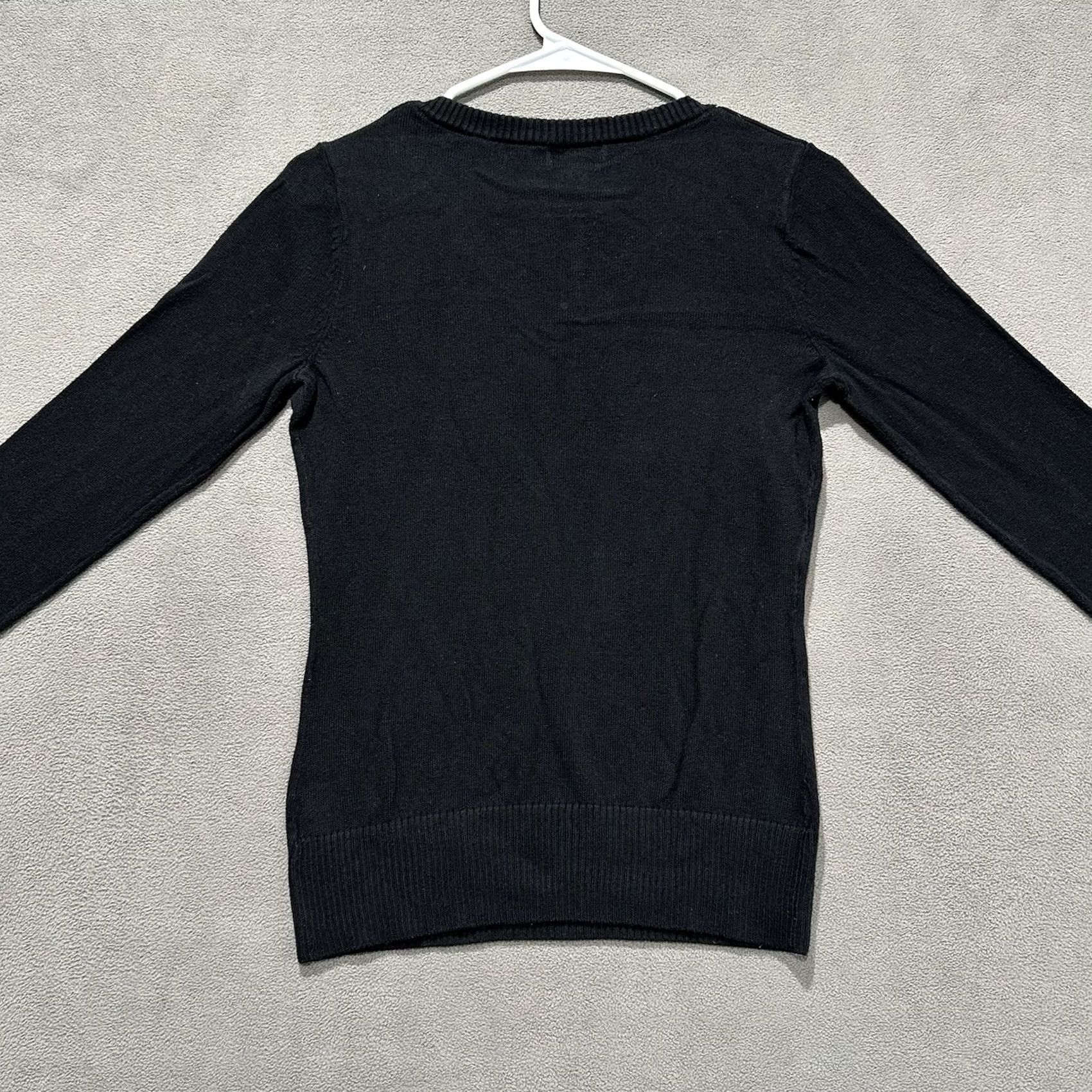 Merona Merona Sweater Women Small Black Argyle Diamond Print V-Neck Pullover GUC White Pink Colorful Fall Winter Casual Size S / US 4 / IT 40 - 2 Thumbnail