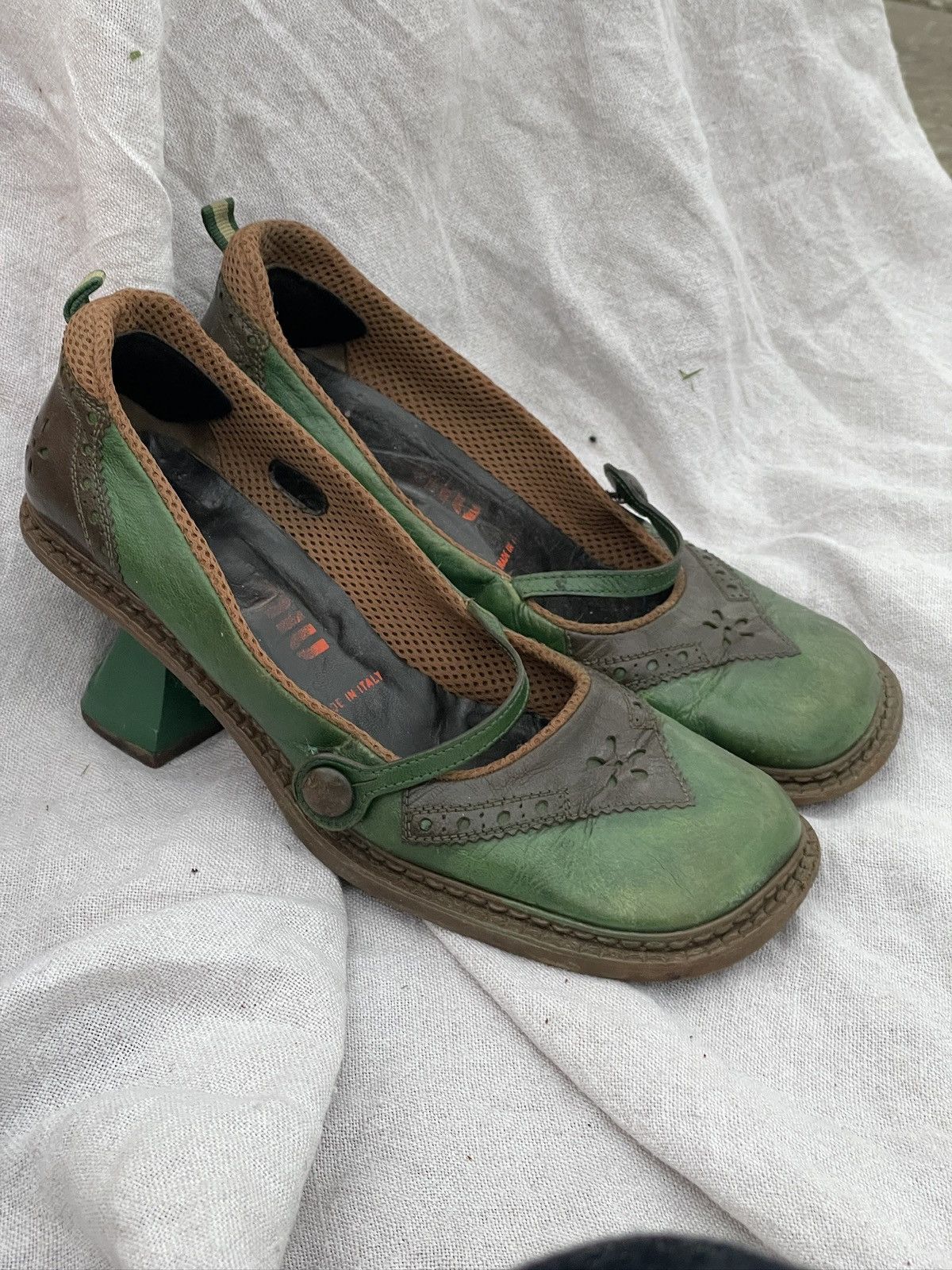 Miu Miu Miu miu fw1999 green and brown kitten heels Size US 9 / IT 39 - 6 Thumbnail