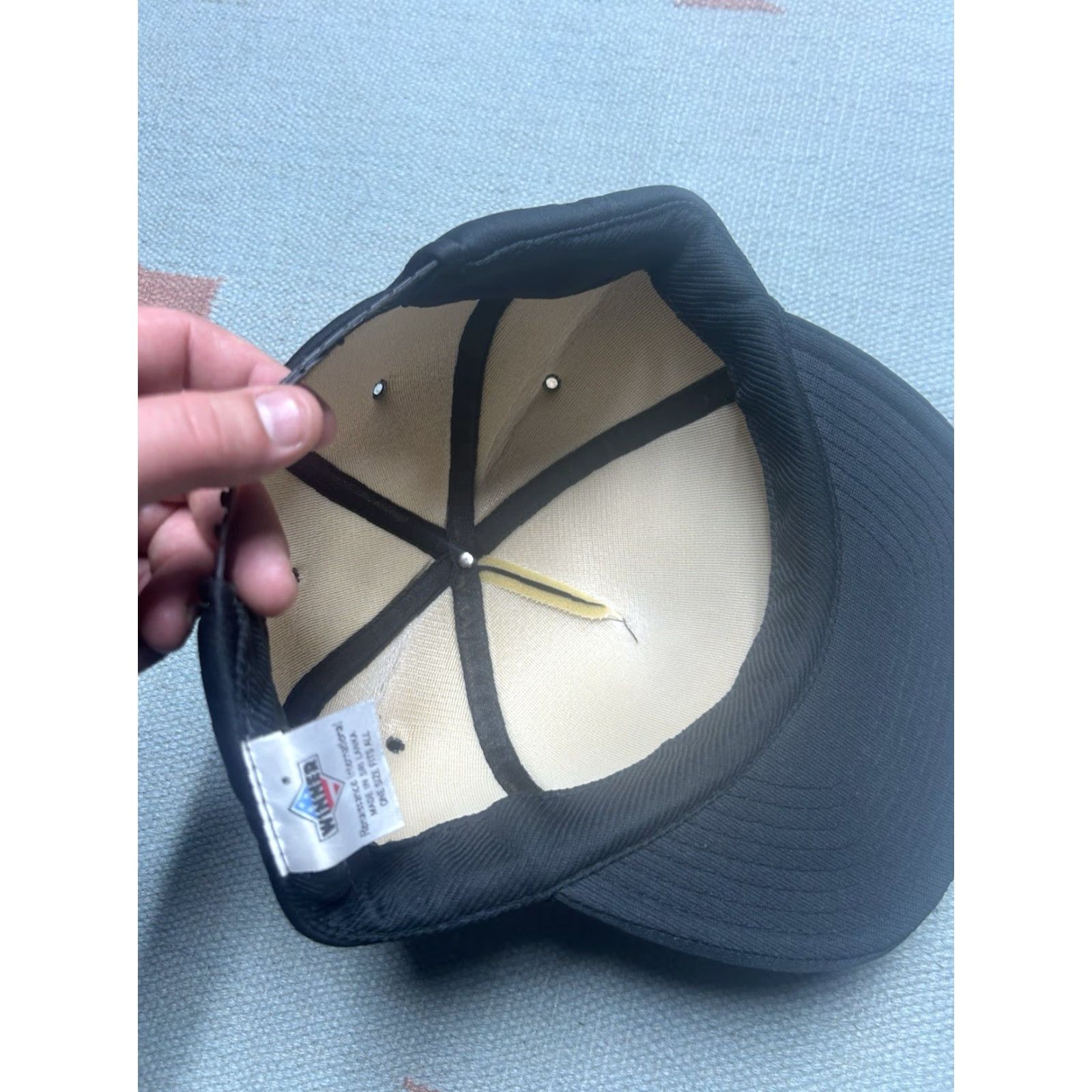 Spell VINTAGE SnapBack Hat Cap valley petroleum oil Michigan black spell out Men Adjustable Black帽? Size ONE SIZE - 6 Thumbnail