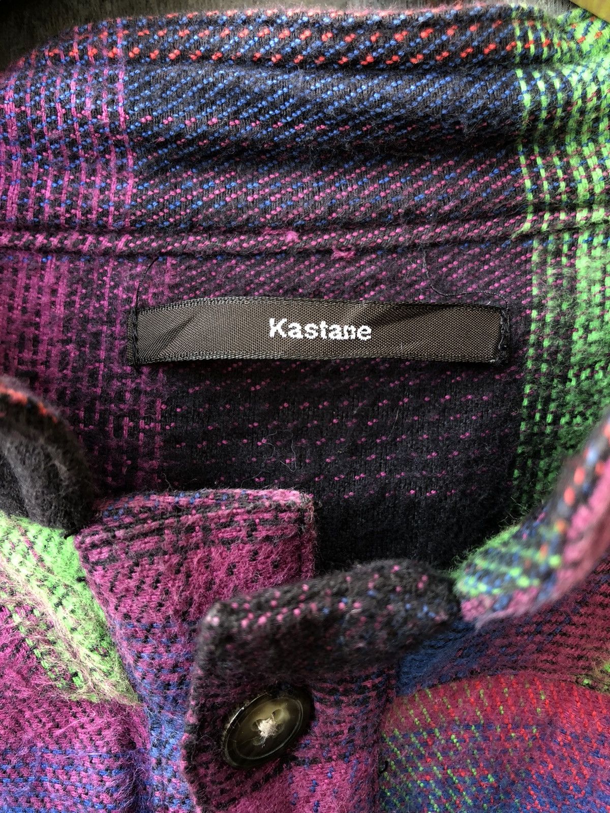 Japanese Brand Kastane Trippy Psychedelic Loose Oversize Flannel Size US XXL / EU 58 / 5 - 9 Thumbnail