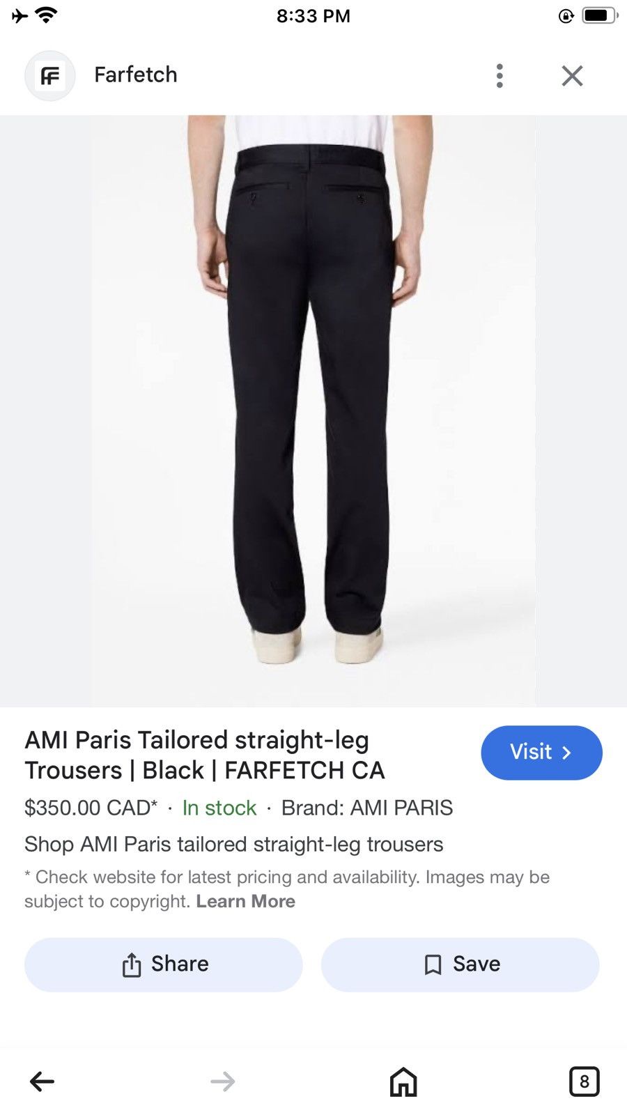AMI AMI Tailored Trousers Size US 32 / EU 48 - 2 Thumbnail