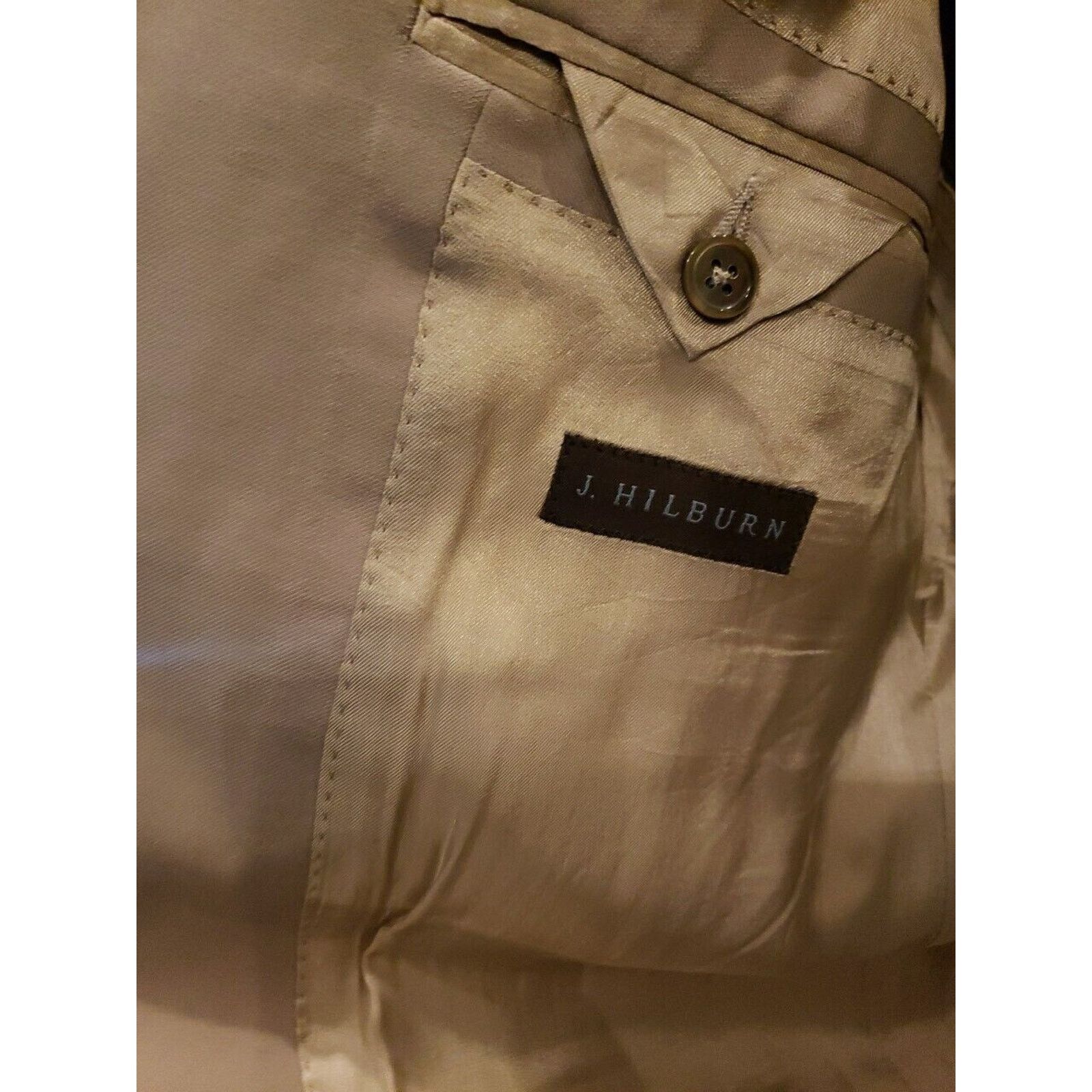 J.Hilburn J. Hilburn 47 HB Wool Two Button Sport Coat Blazer Jacket Size 46L - 3 Thumbnail