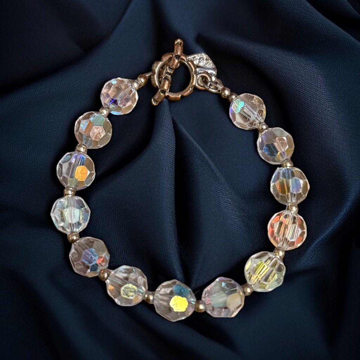 Swarovski Swarovski Aurora Borealis Crystal bead toggle bracelet Size ONE SIZE - 1 Thumbnail
