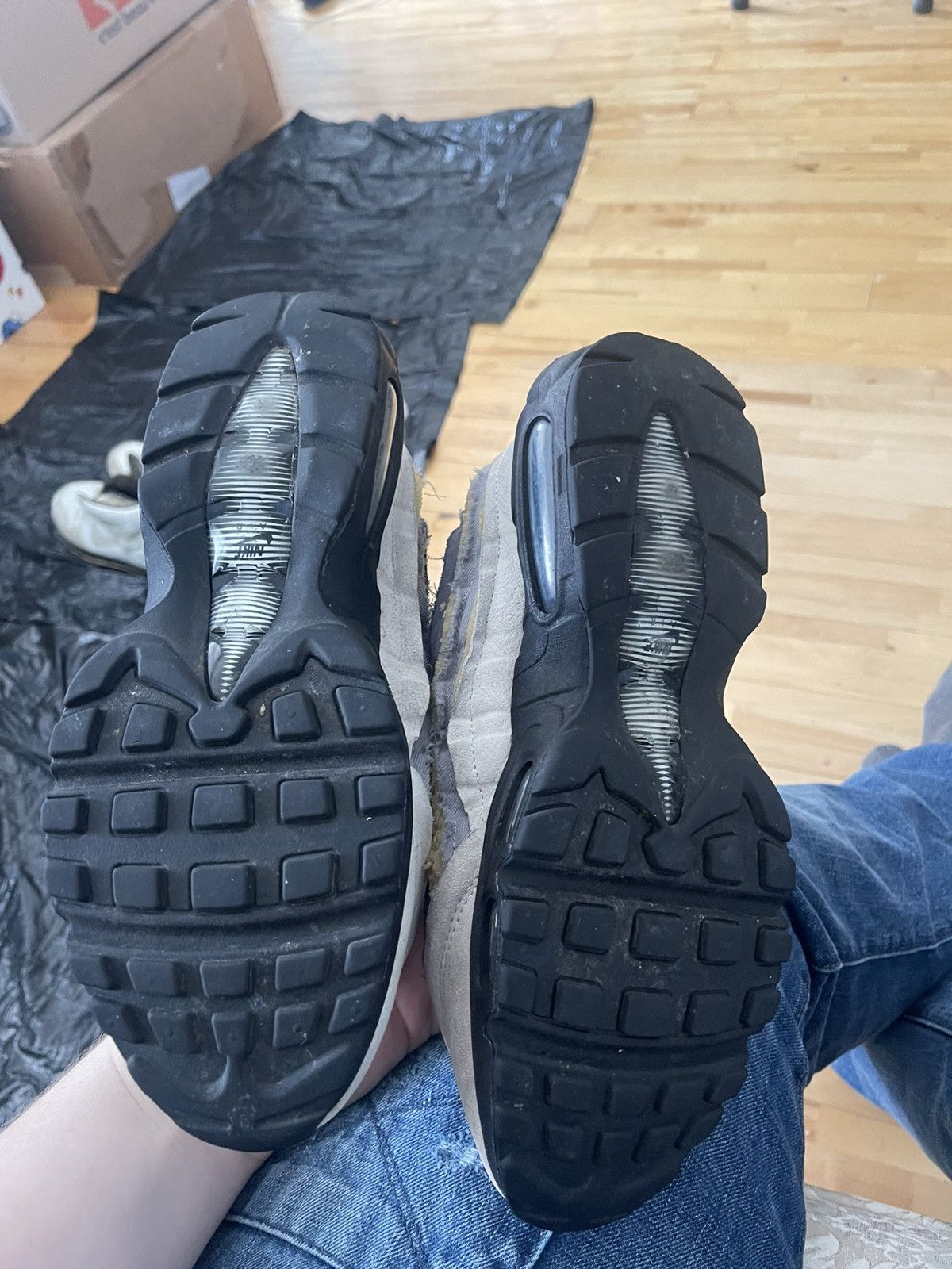Comme des Garcons Homme Plus × Nike Nike Comme Des Garcons Homme Plus Air Max 95 Black Size 9 Size US 9 / EU 42 - 4 Thumbnail