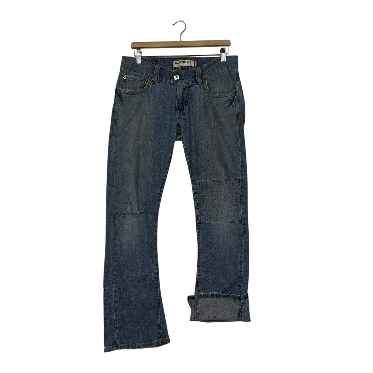 Levi's Vintage Y2k Levis Distressed Denim Jeans Size 34" / US 12 / IT 48 - 11 Thumbnail