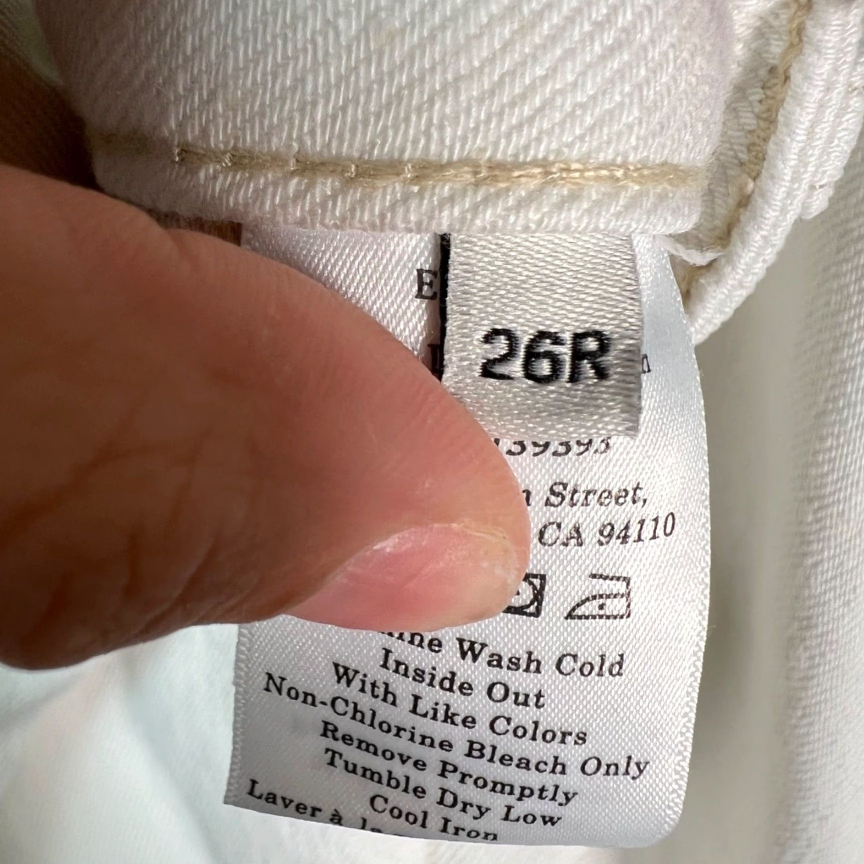 Everlane Everlane Womens 26 White Wide-Leg Organic Cotton Blend Jeans Size 26" / US 2 / IT 38 - 4 Thumbnail