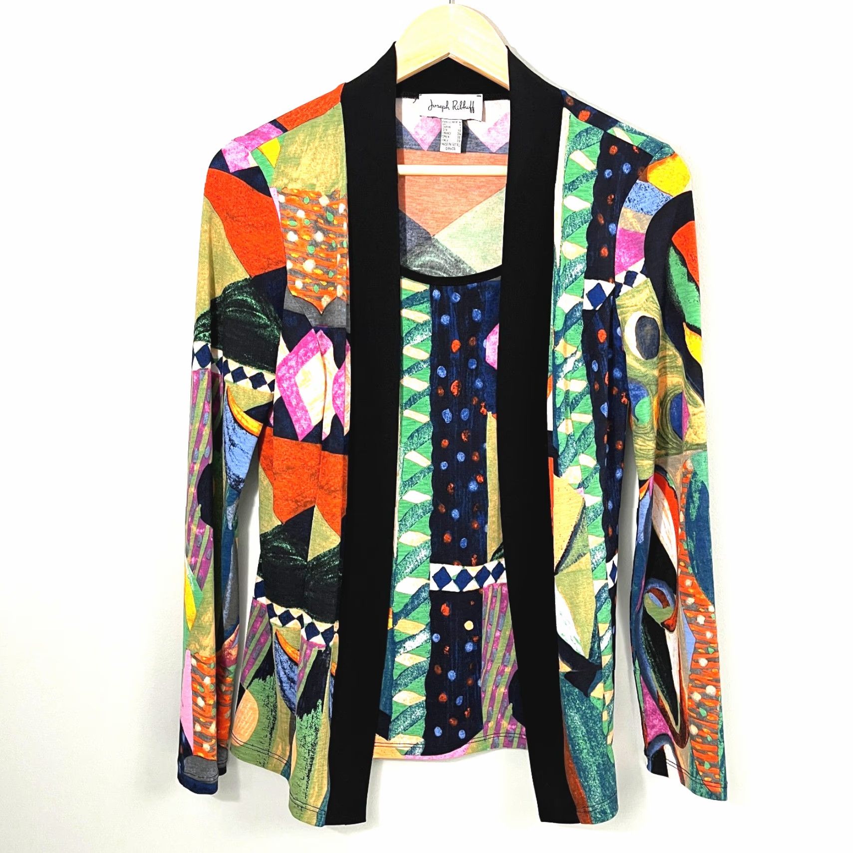 Joseph Ribkoff VINTAGE Joseph Ribkoff Blouse W/ Built in Tank Womens US 4 Abstract Artsy Bold Statement Size S / US 4 / IT 40 - 2 Thumbnail