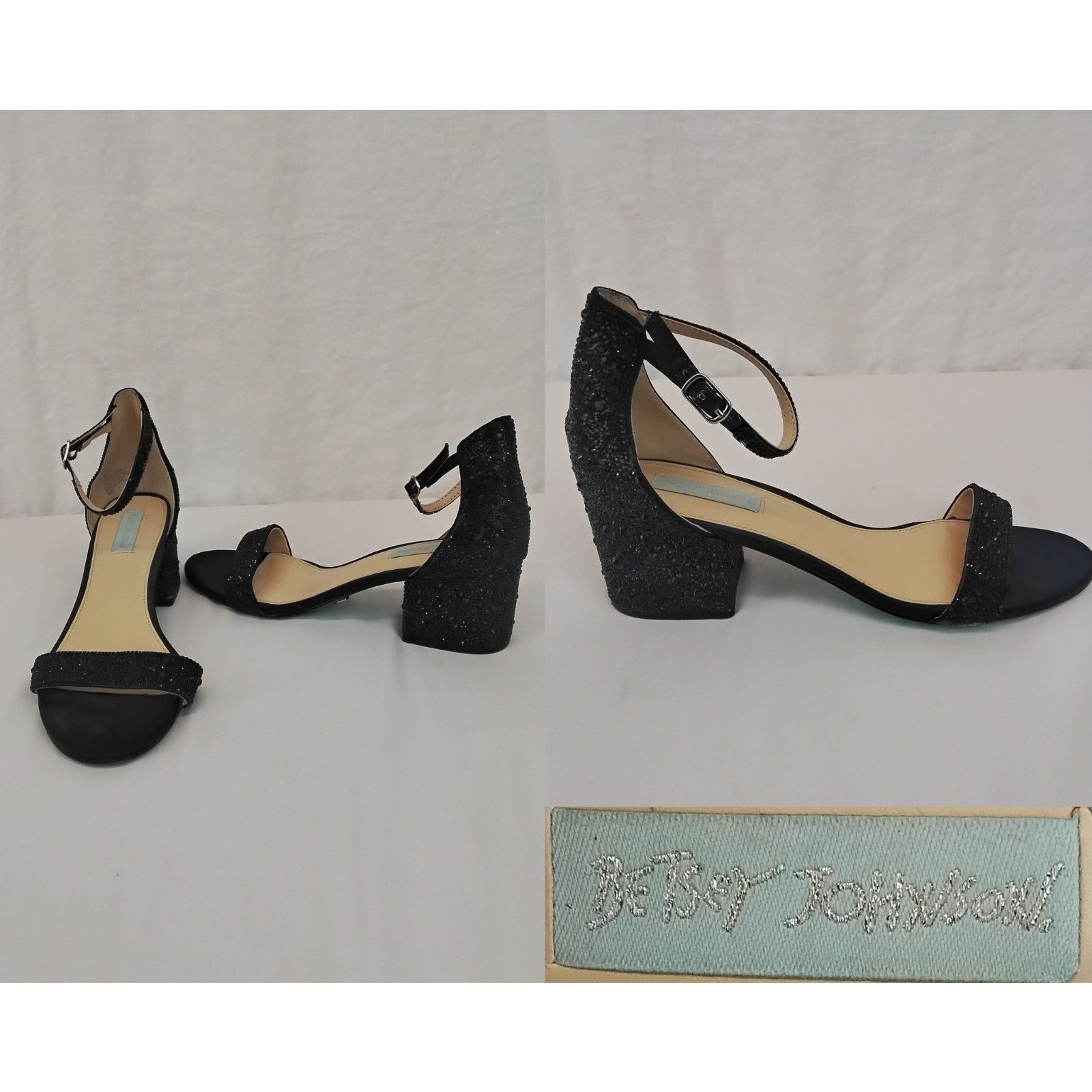 Betsey Johnson Betsey Johnson Mari Block Sandal Heels Women's 9.5 Navy Blue Size US 7 / IT 37 - 1 Thumbnail