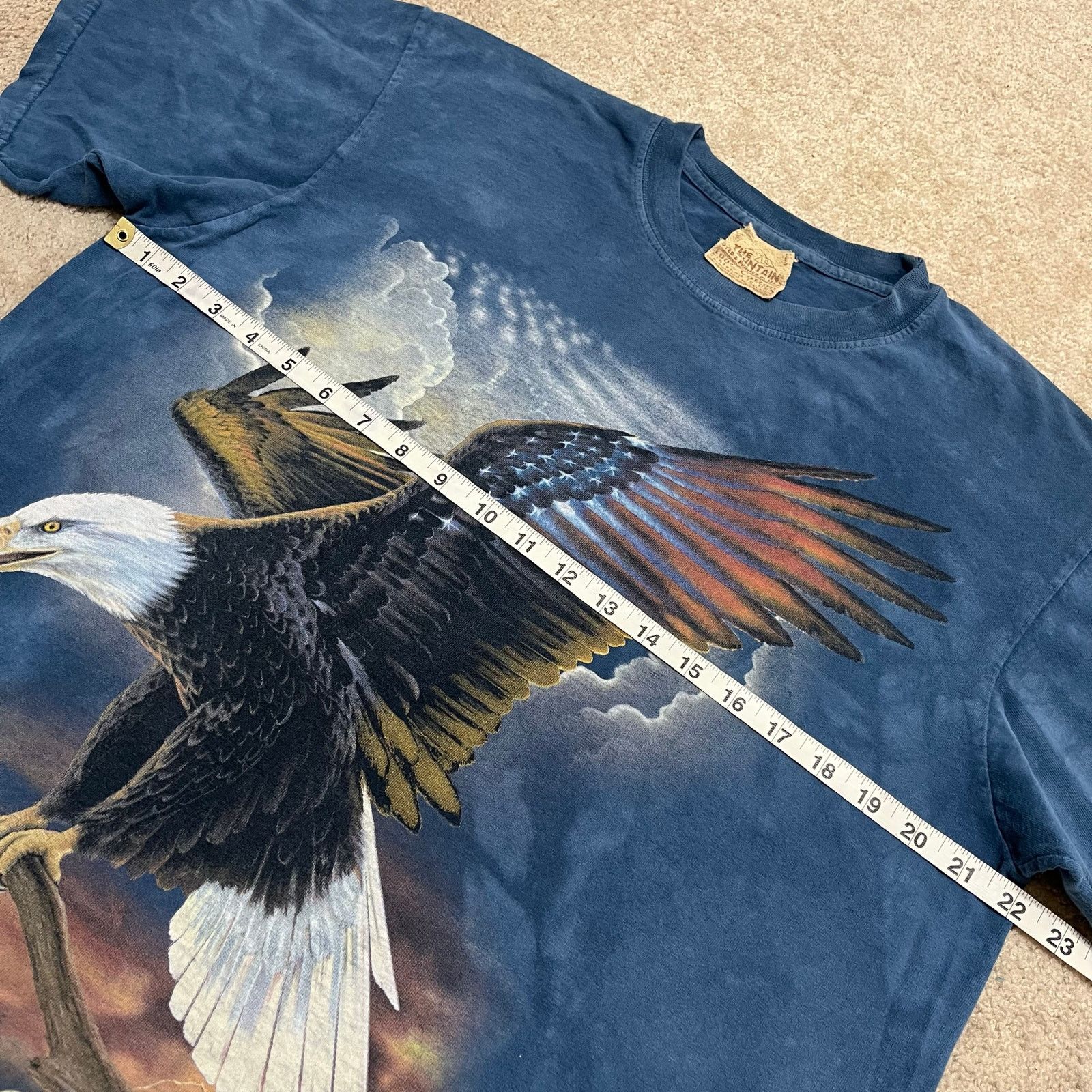 The Mountain Vintage The Mountain Bald Eagle Graphic Nature Blue Shirt Size US L / EU 52-54 / 3 - 6 Thumbnail