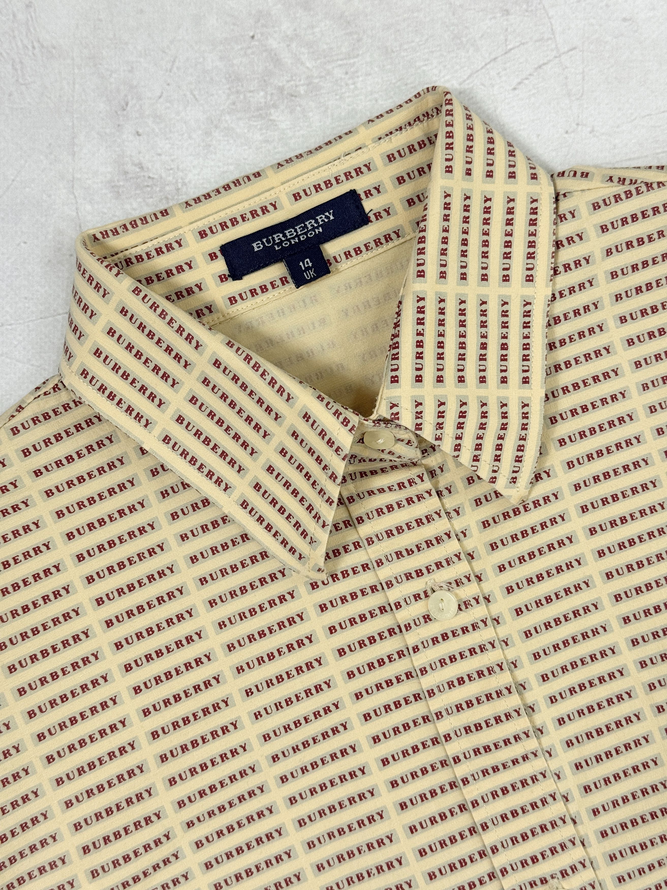 Burberry Vintage Burberry London Shirt Blouse Monogram Logo Women Size L / US 10 / IT 46 - 3 Thumbnail