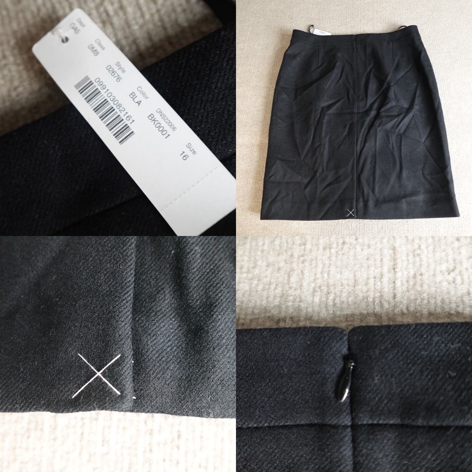 J.Crew J.Crew Skirt Womens 16 Black Solid Pencil No. 2 Double Serge Wool NEW 02676 Size 38" / US 16 / IT 52 - 8 Thumbnail