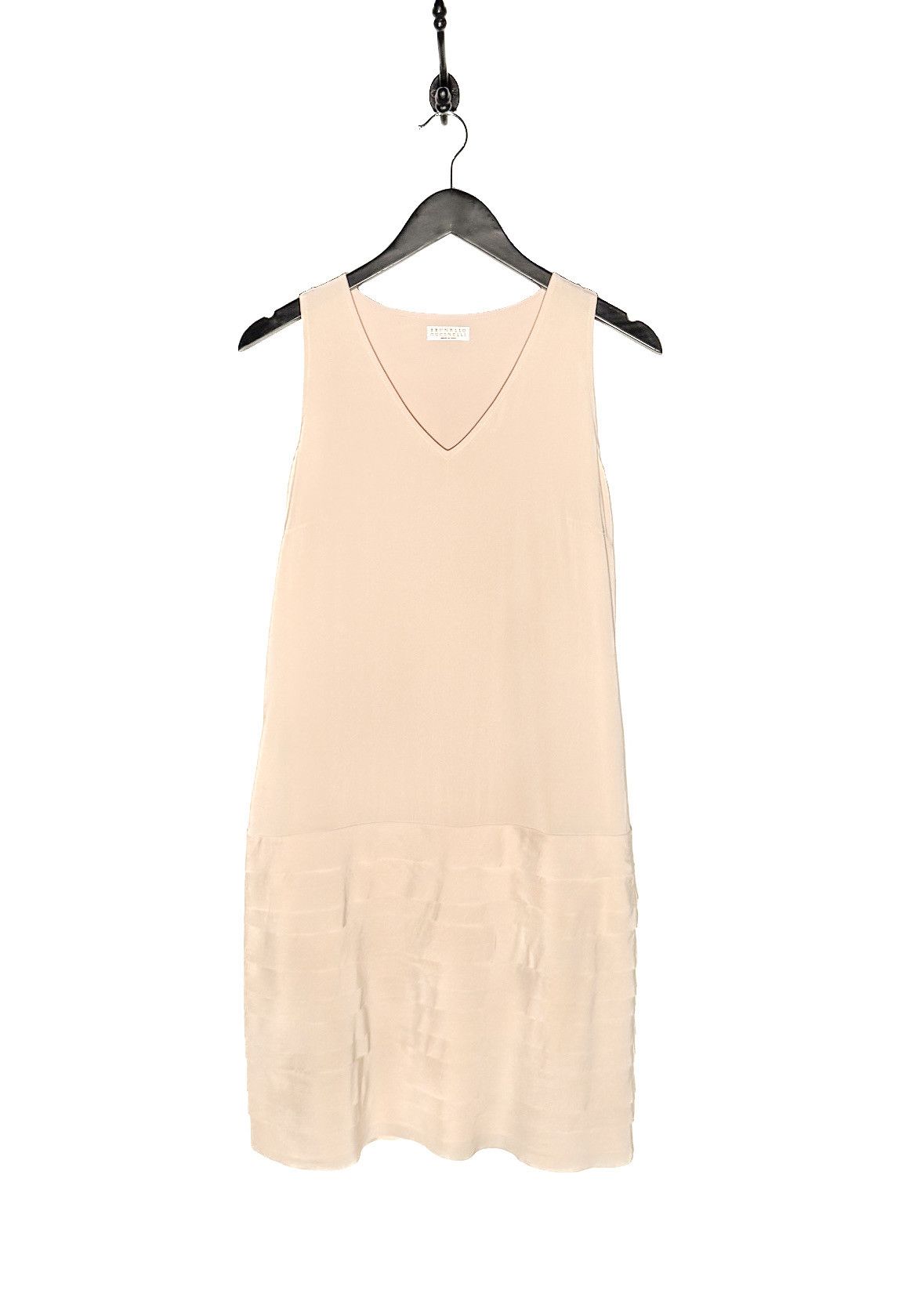Brunello Cucinelli Brunello Cucinelli Peach Silk Pleat Accents Sleeveless Dress Size S / US 4 / IT 40 - 1 Thumbnail