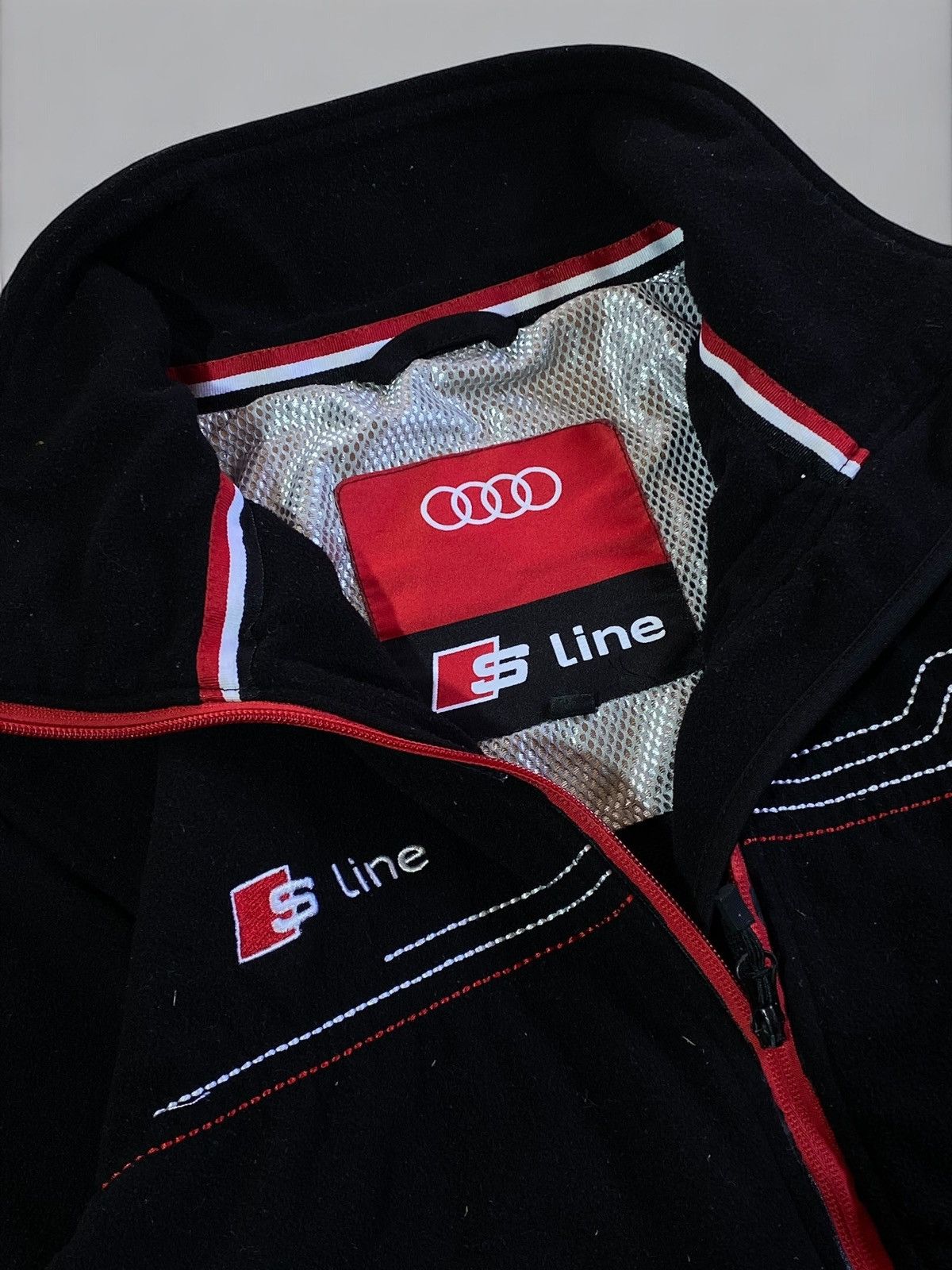 Vintage Y2K AUDI S-LINE FLEECE JACKET RACING VIBES VINTAGE FORMULA Size US S / EU 44-46 / 1 - 5 Thumbnail