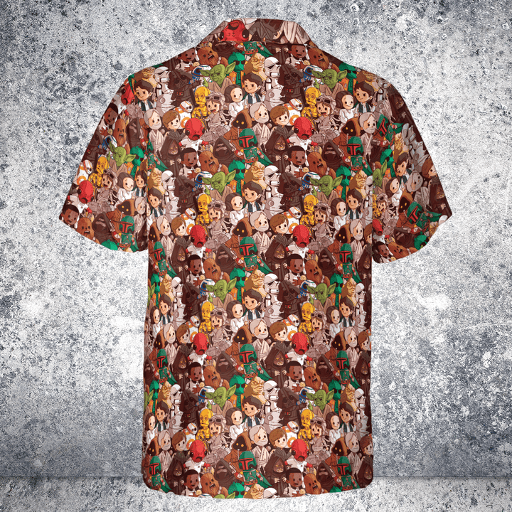 Designer × The Unbranded Brand Chibi Star Wars Characters Pattern Button Down Shirt Size US L / EU 52-54 / 3 - 5 Thumbnail