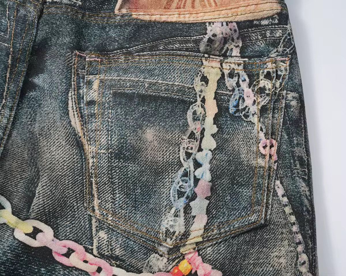 Japanese Brand Graphic printed denim Size US 30 / EU 46 - 5 Thumbnail
